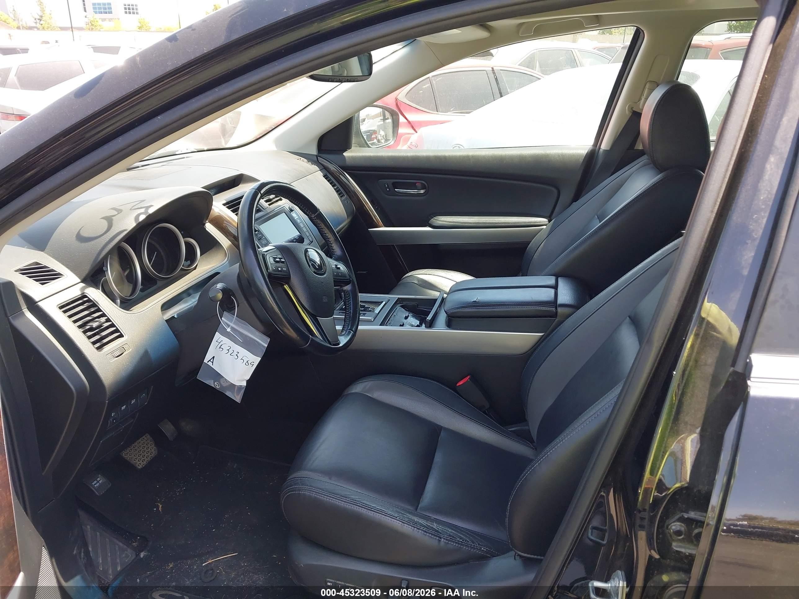 2012 Mazda Cx-9 Grand Touring Black vin: JM3TB3DV8C0353418