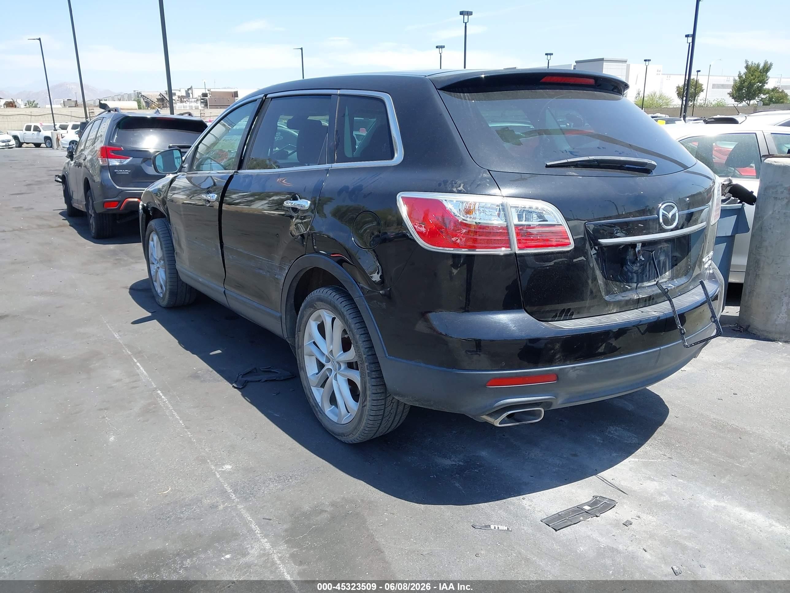 2012 Mazda Cx-9 Grand Touring Black vin: JM3TB3DV8C0353418