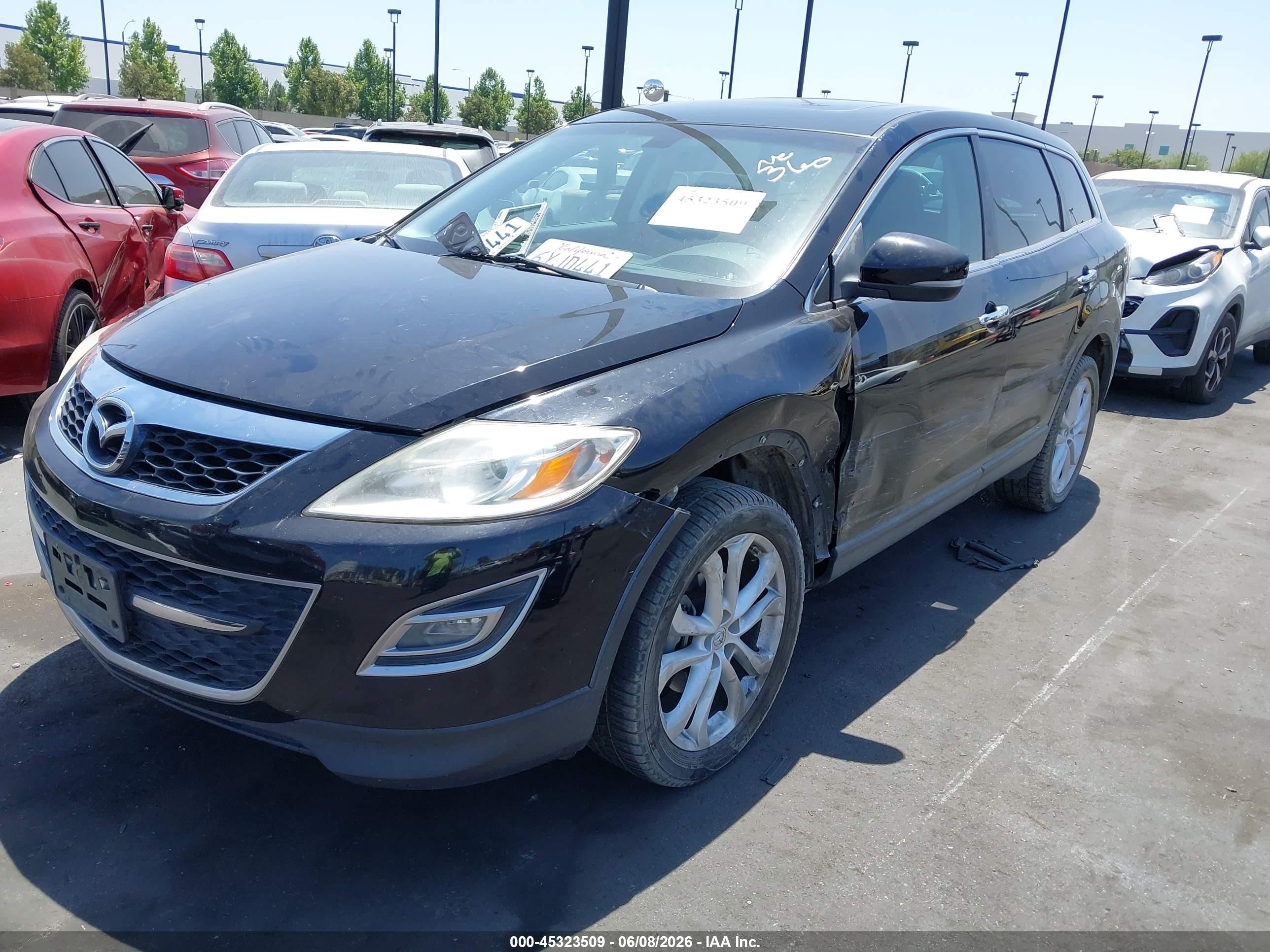 2012 Mazda Cx-9 Grand Touring Black vin: JM3TB3DV8C0353418