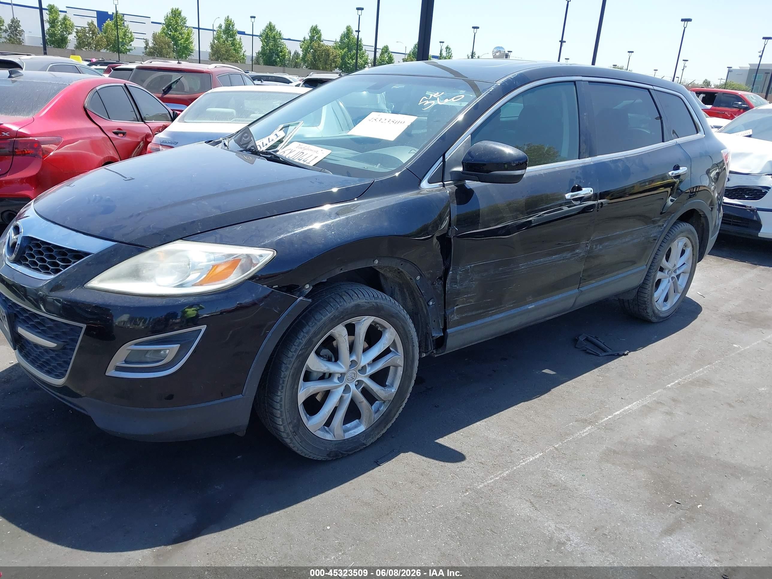 2012 Mazda Cx-9 Grand Touring Black vin: JM3TB3DV8C0353418