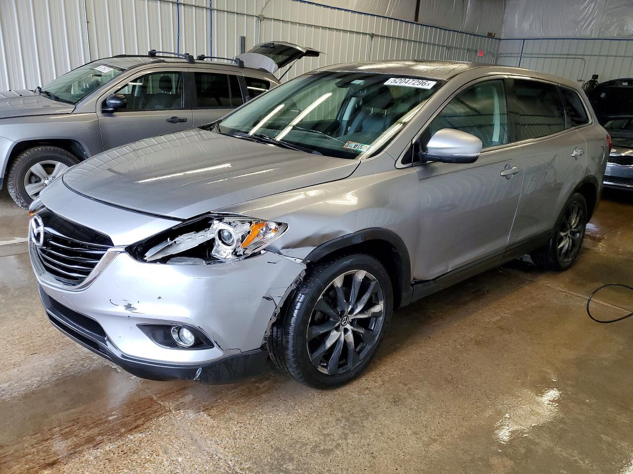 2014 Mazda Cx-9 Grand Touring Silver vin: JM3TB3DV8E0443140