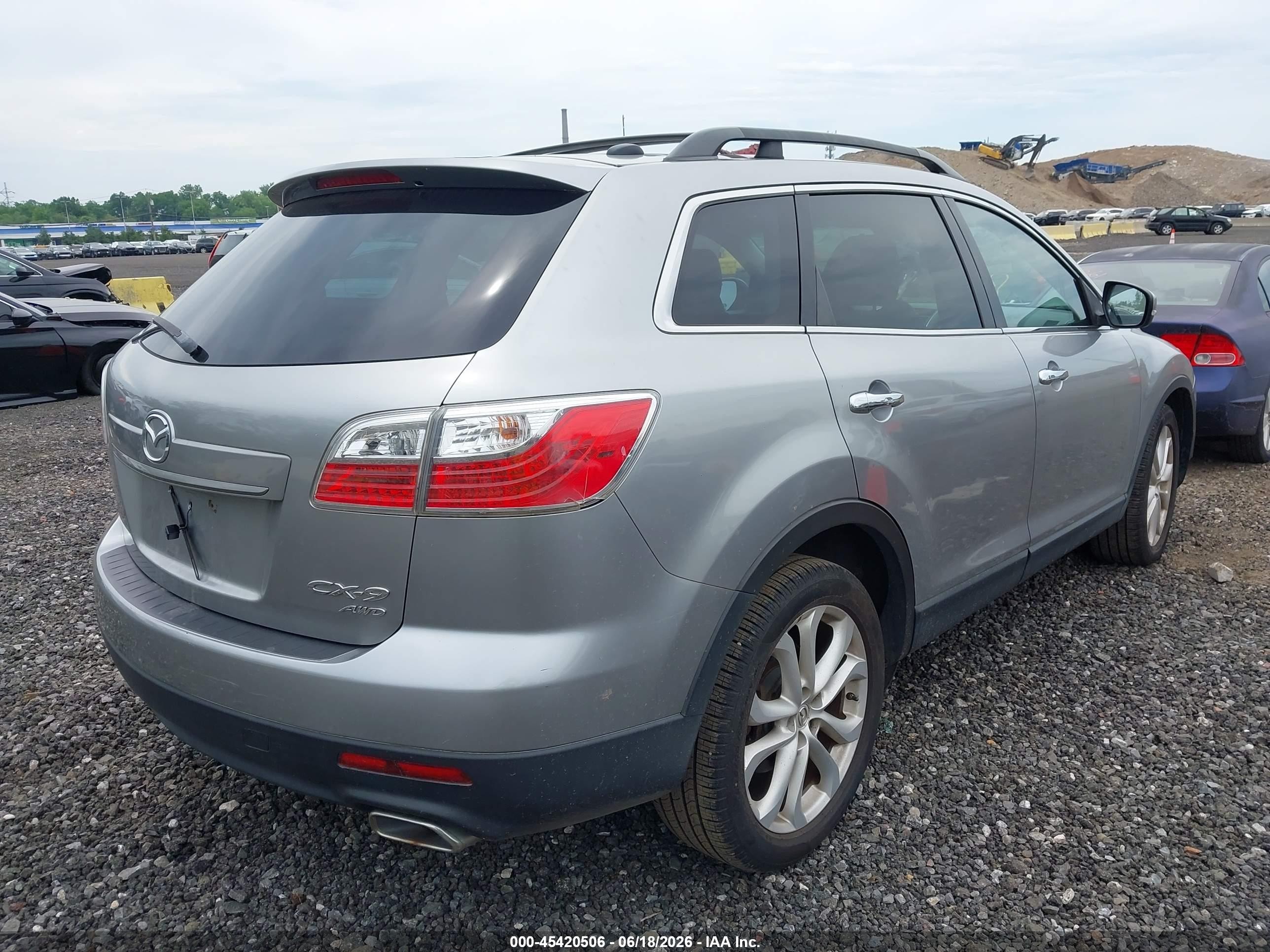 2011 Mazda Cx-9 Grand Touring Silver vin: JM3TB3DV9B0319468