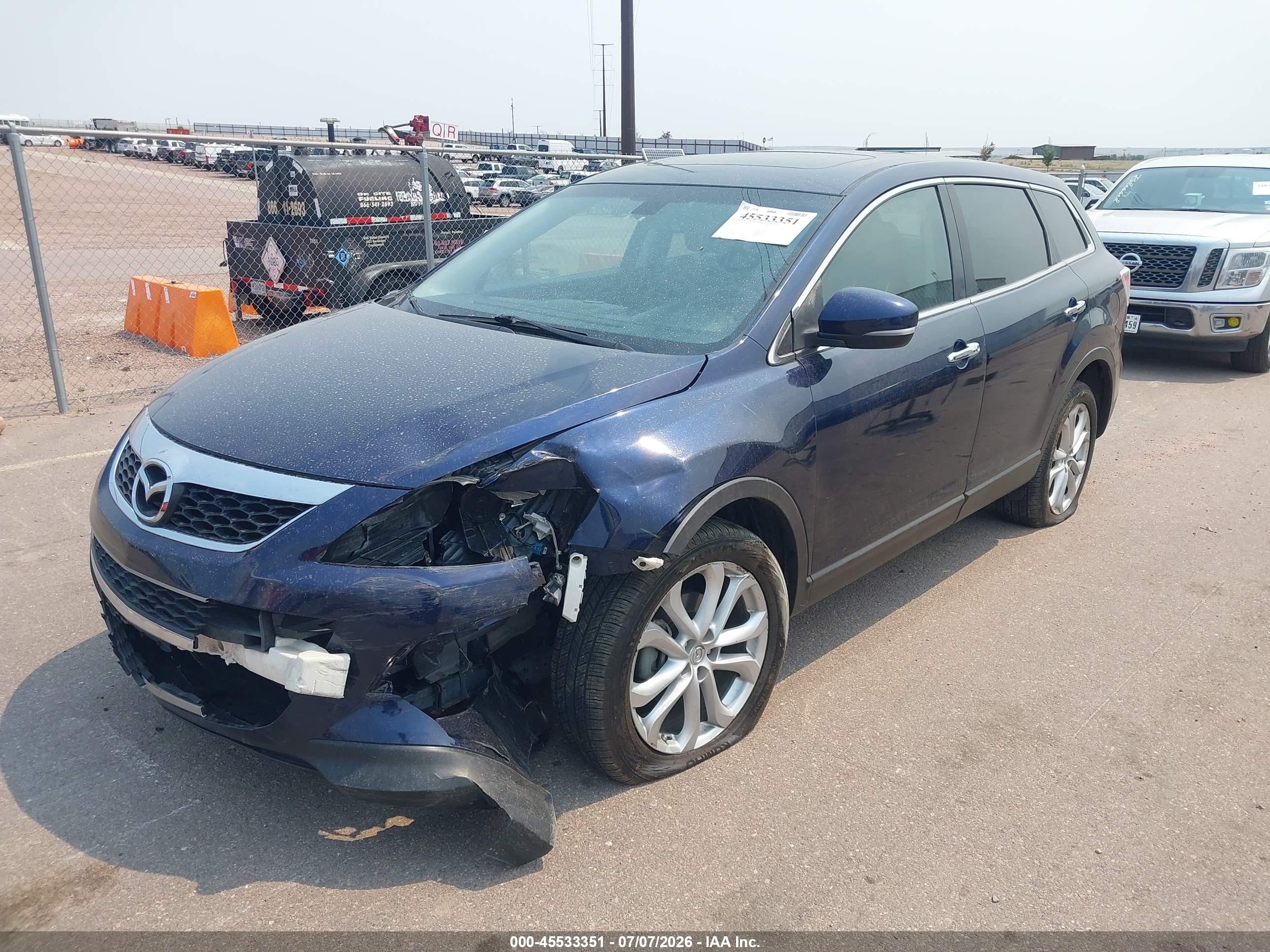 2011 Mazda Cx-9 Grand Touring Blue vin: JM3TB3DV9B0325030