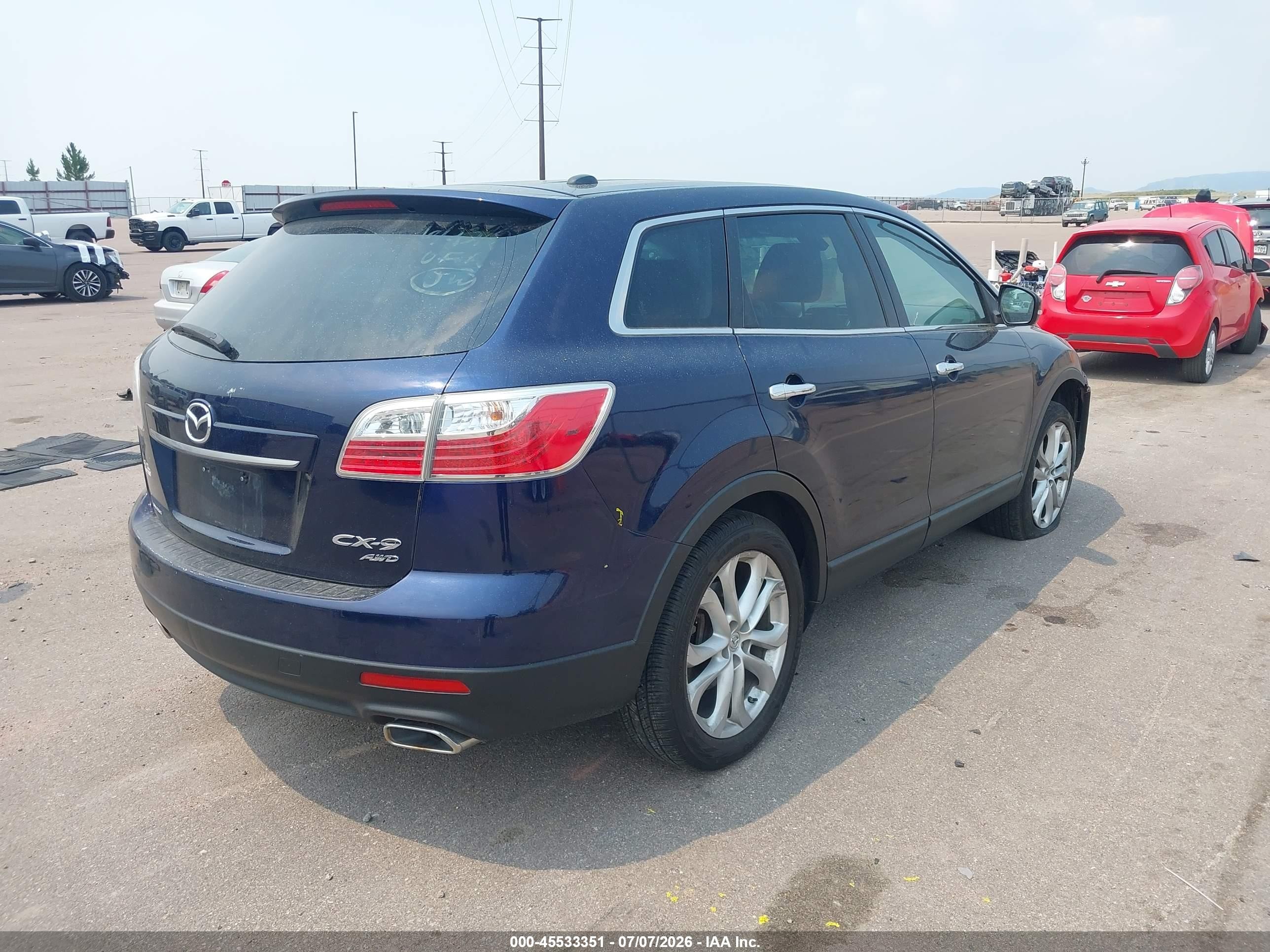2011 Mazda Cx-9 Grand Touring Blue vin: JM3TB3DV9B0325030