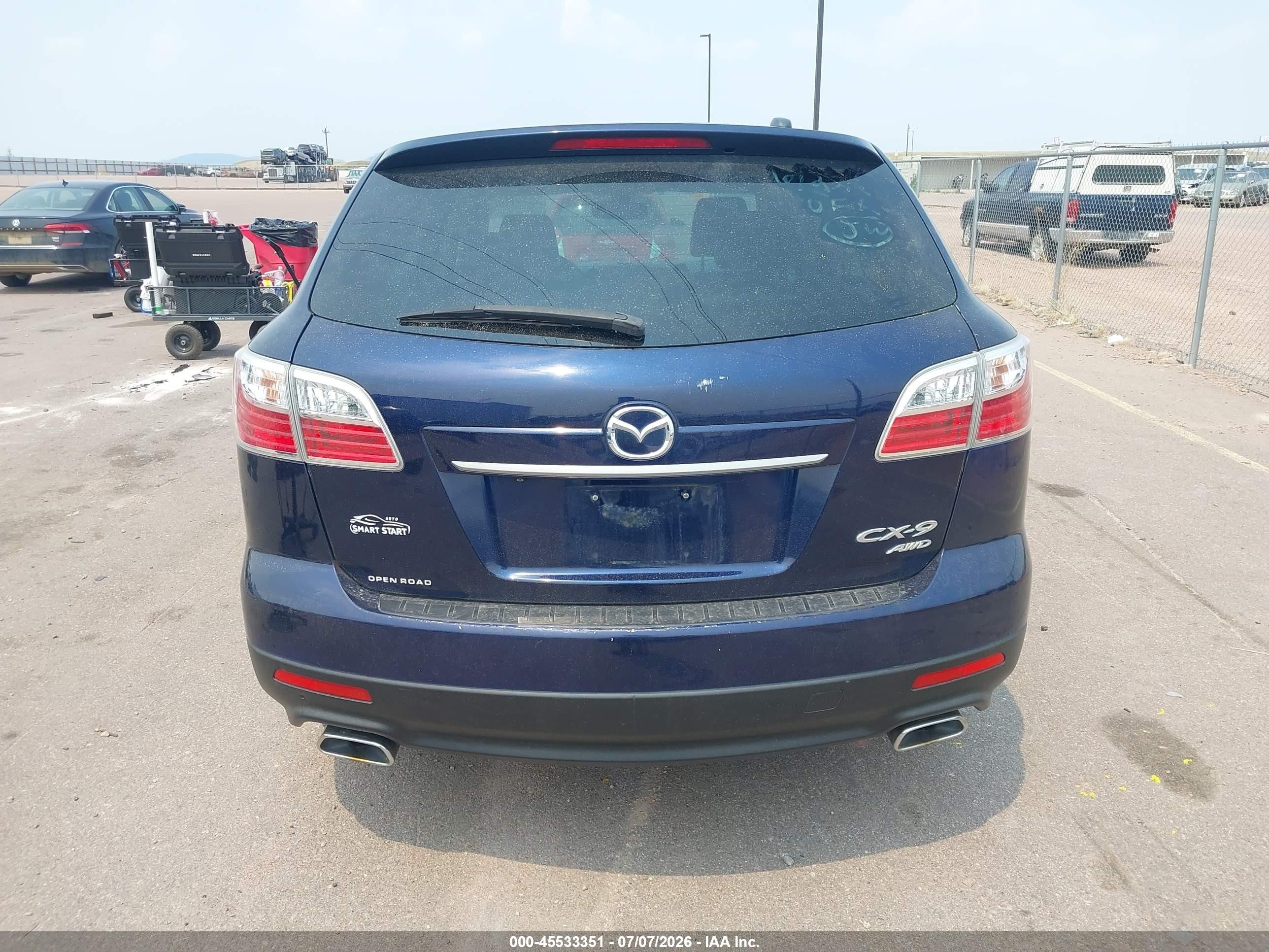 2011 Mazda Cx-9 Grand Touring Blue vin: JM3TB3DV9B0325030
