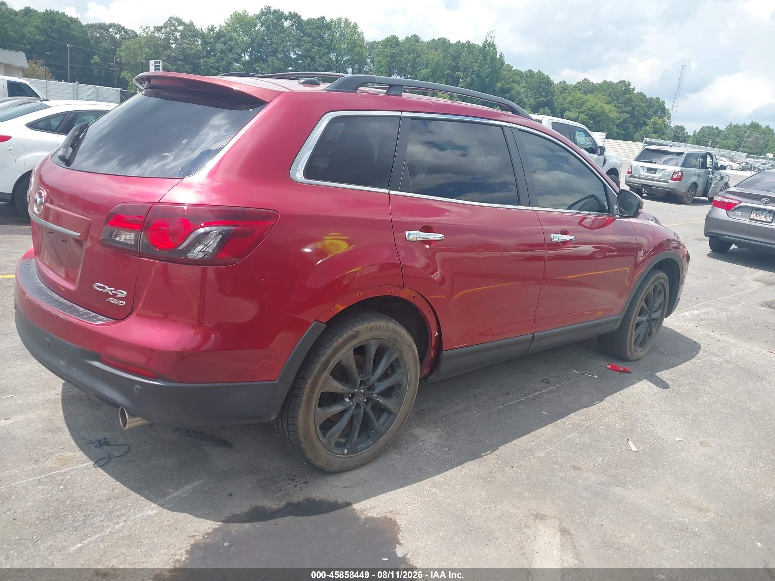 2015 Mazda Cx-9 Grand Touring Красный vin: JM3TB3DV9F0462393