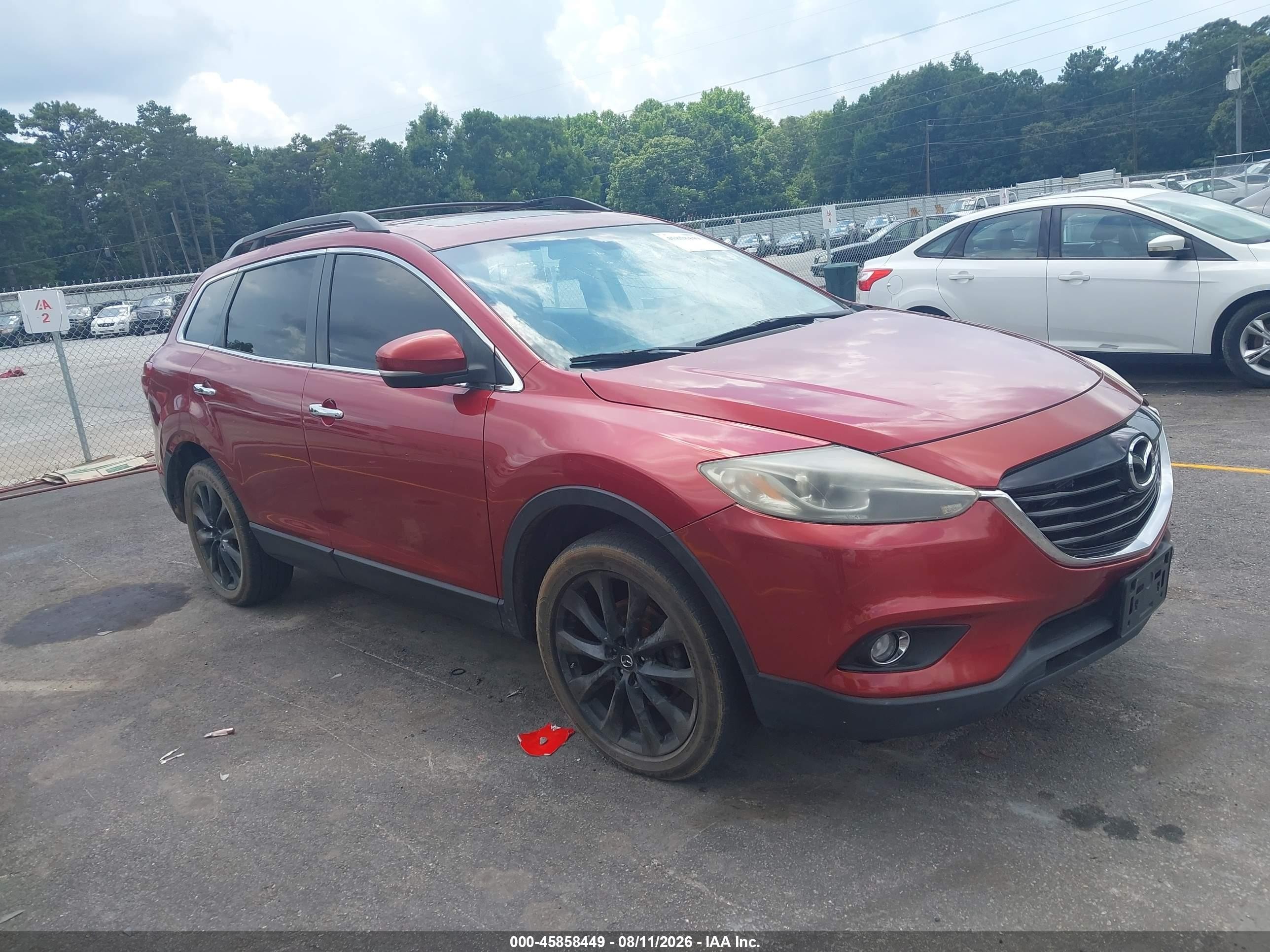 2015 Mazda Cx-9 Grand Touring Red vin: JM3TB3DV9F0462393