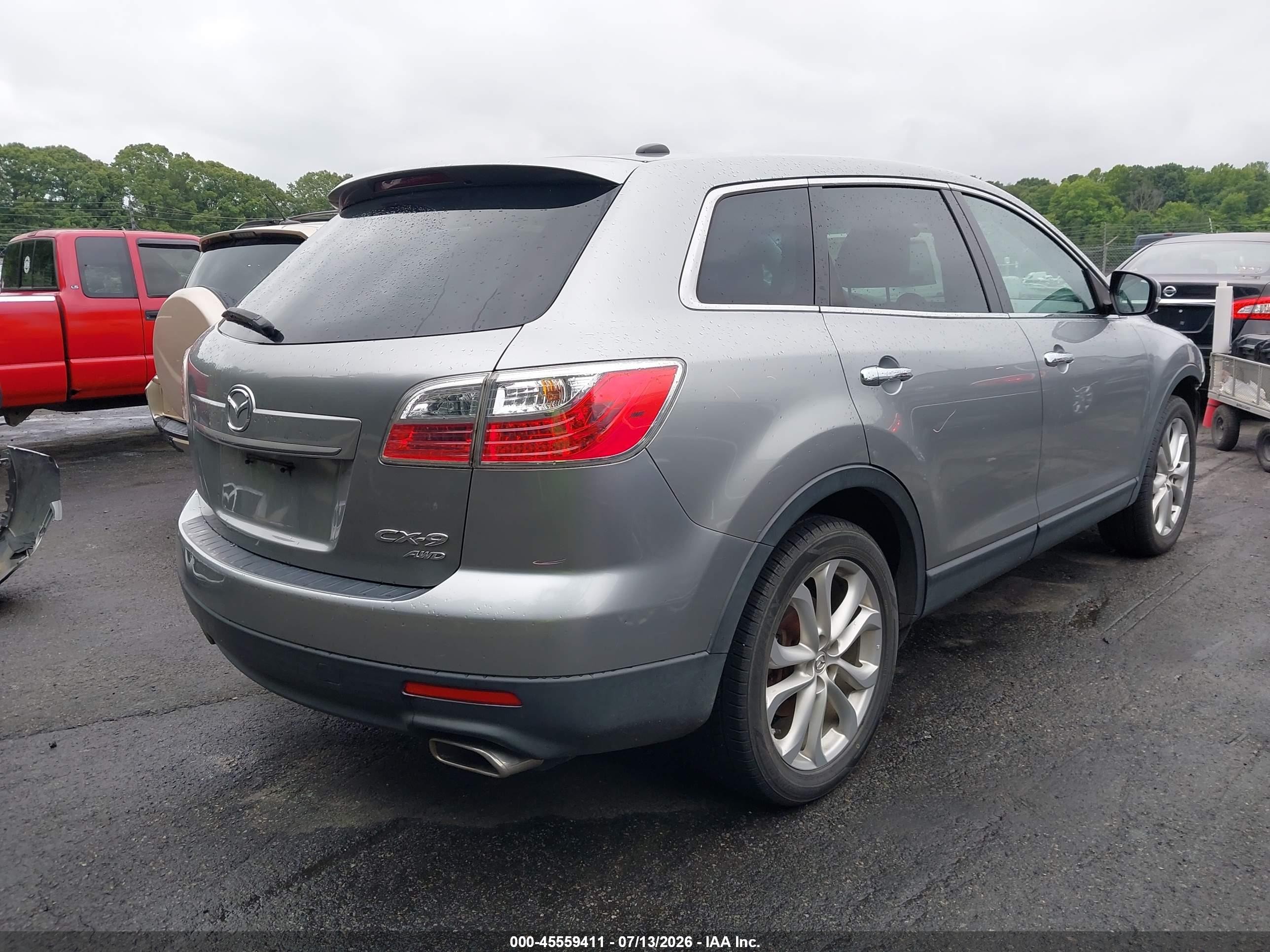 2012 Mazda Cx-9 Grand Touring Silver vin: JM3TB3DVXC0358393