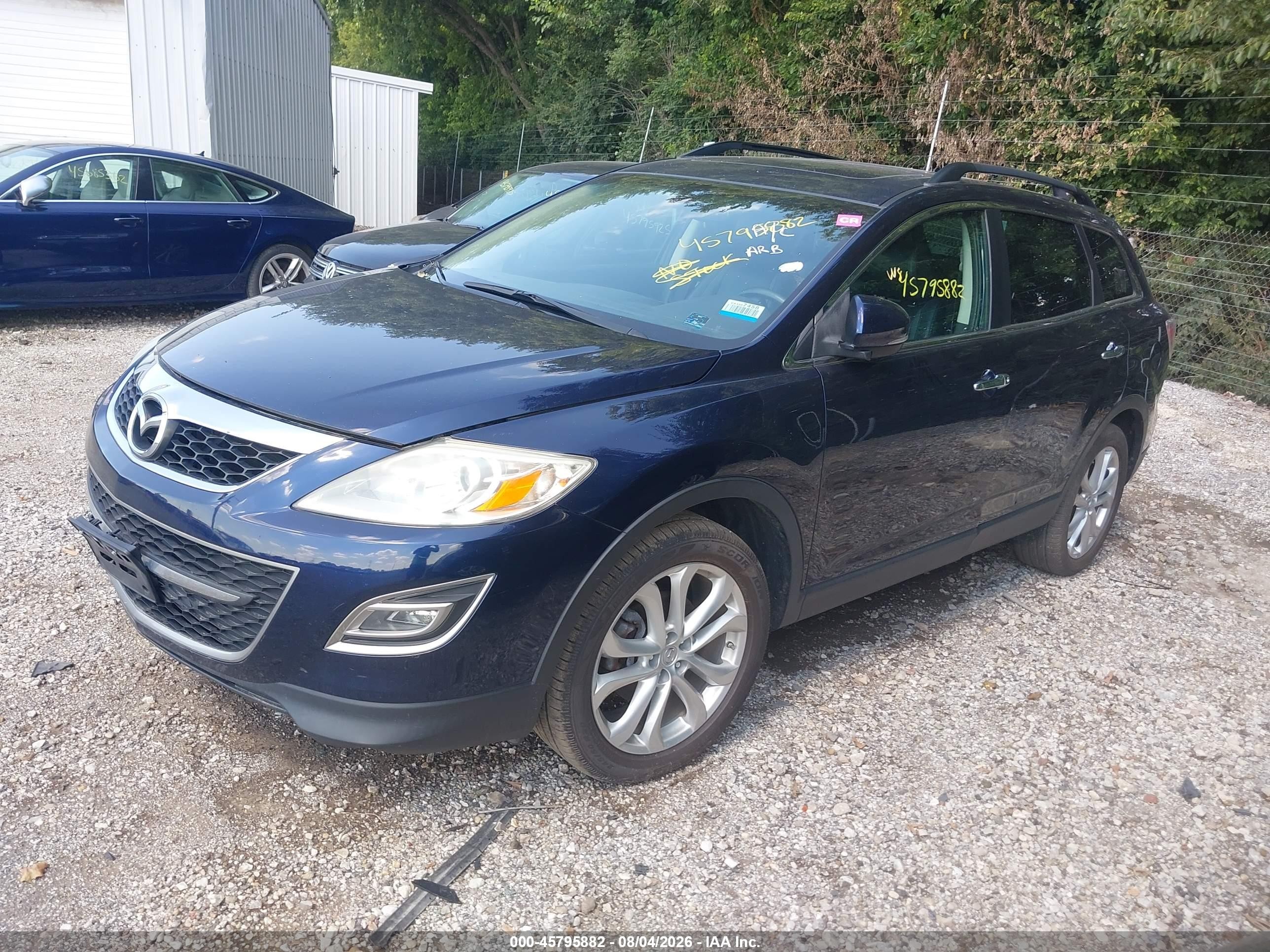 2012 Mazda Cx-9 Grand Touring Blue vin: JM3TB3DVXC0364470