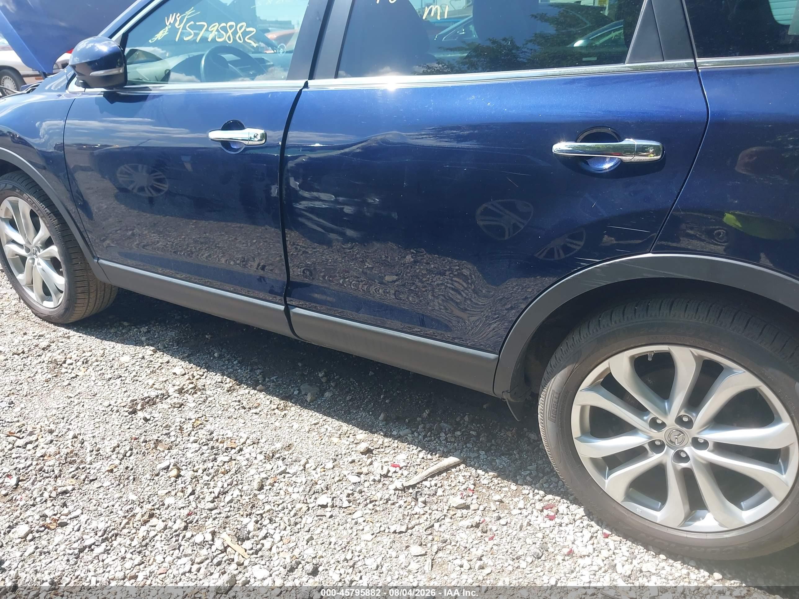 2012 Mazda Cx-9 Grand Touring Blue vin: JM3TB3DVXC0364470