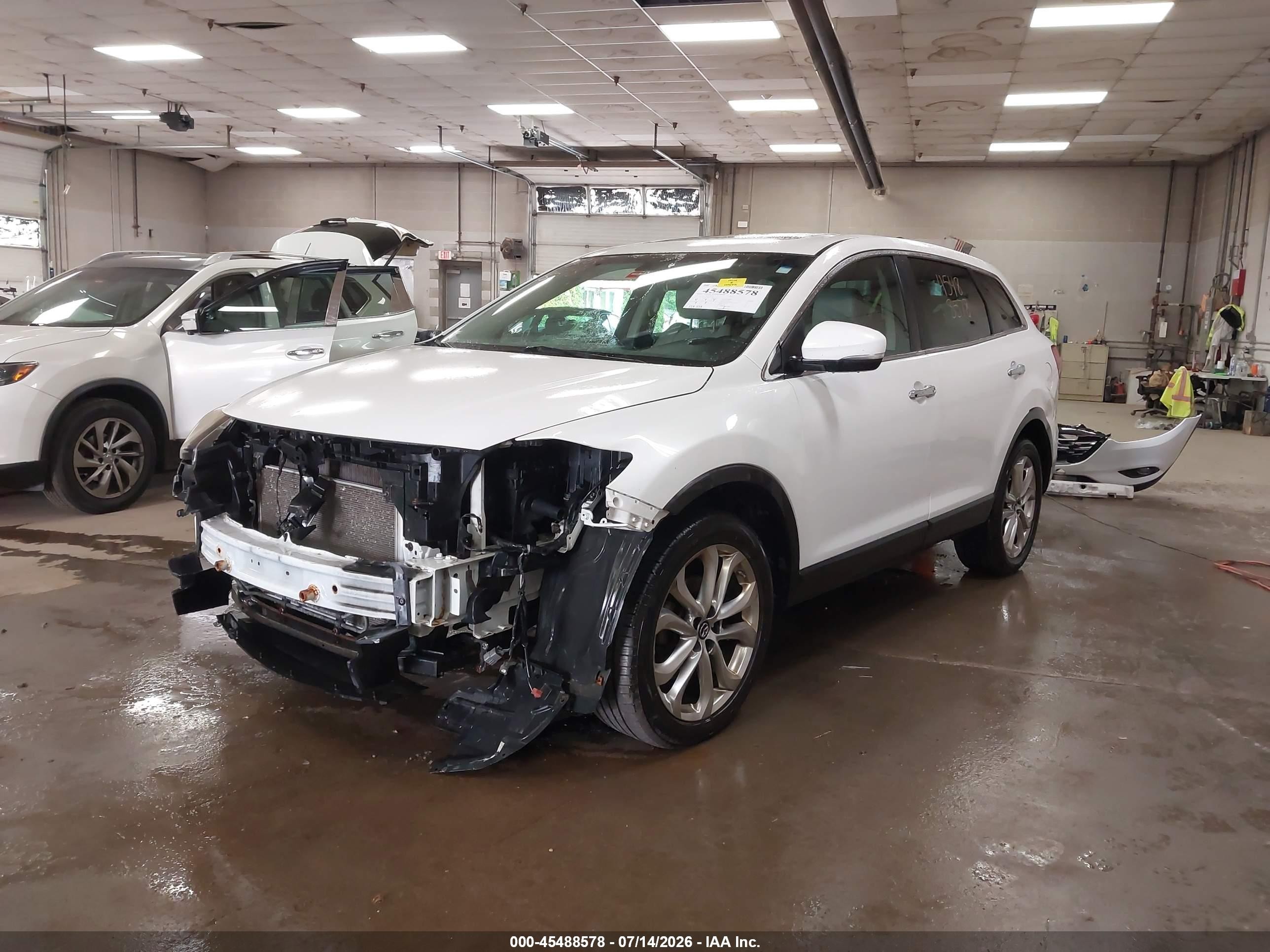 2013 Mazda Cx-9 Grand Touring White vin: JM3TB3DVXD0418223