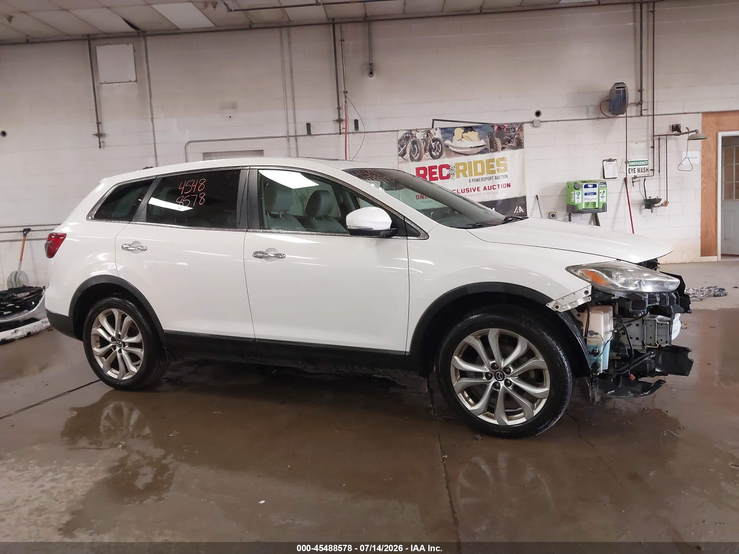 2013 Mazda Cx-9 Grand Touring White vin: JM3TB3DVXD0418223
