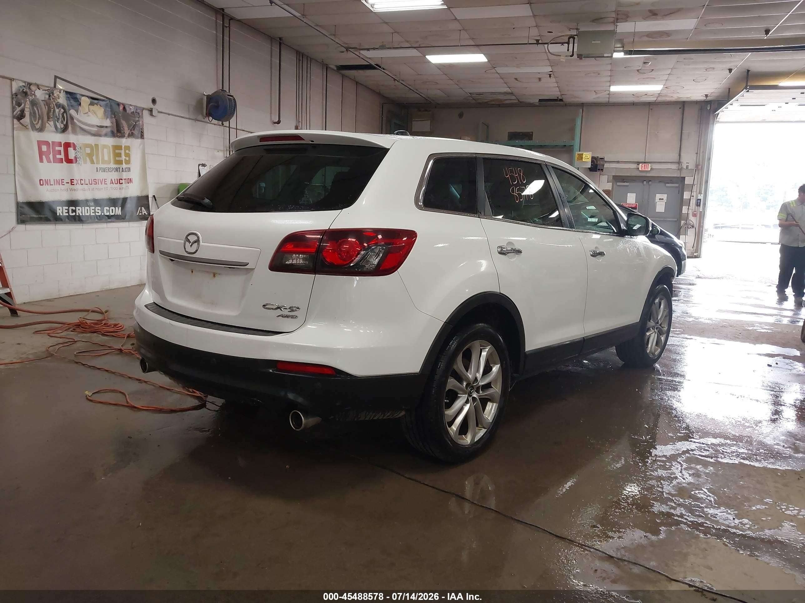 2013 Mazda Cx-9 Grand Touring White vin: JM3TB3DVXD0418223