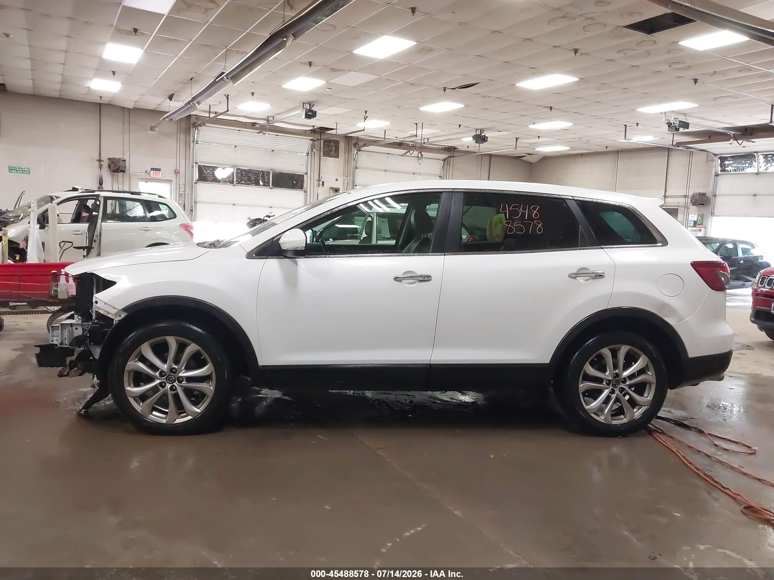 2013 Mazda Cx-9 Grand Touring White vin: JM3TB3DVXD0418223