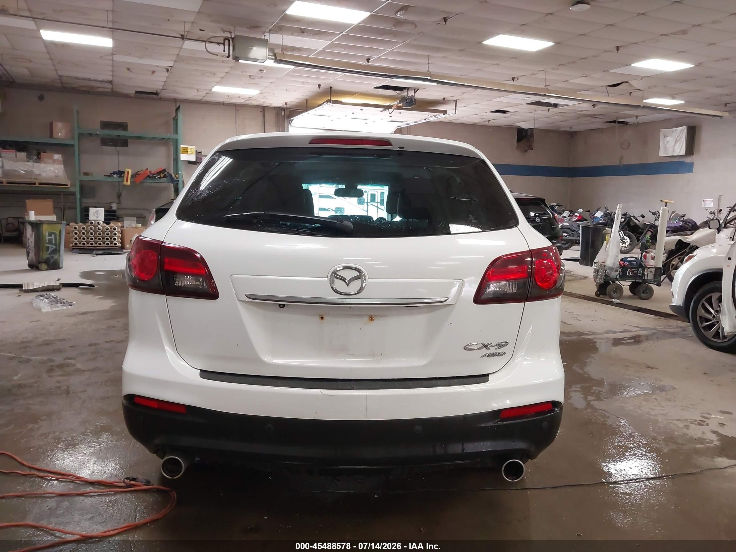 2013 Mazda Cx-9 Grand Touring White vin: JM3TB3DVXD0418223