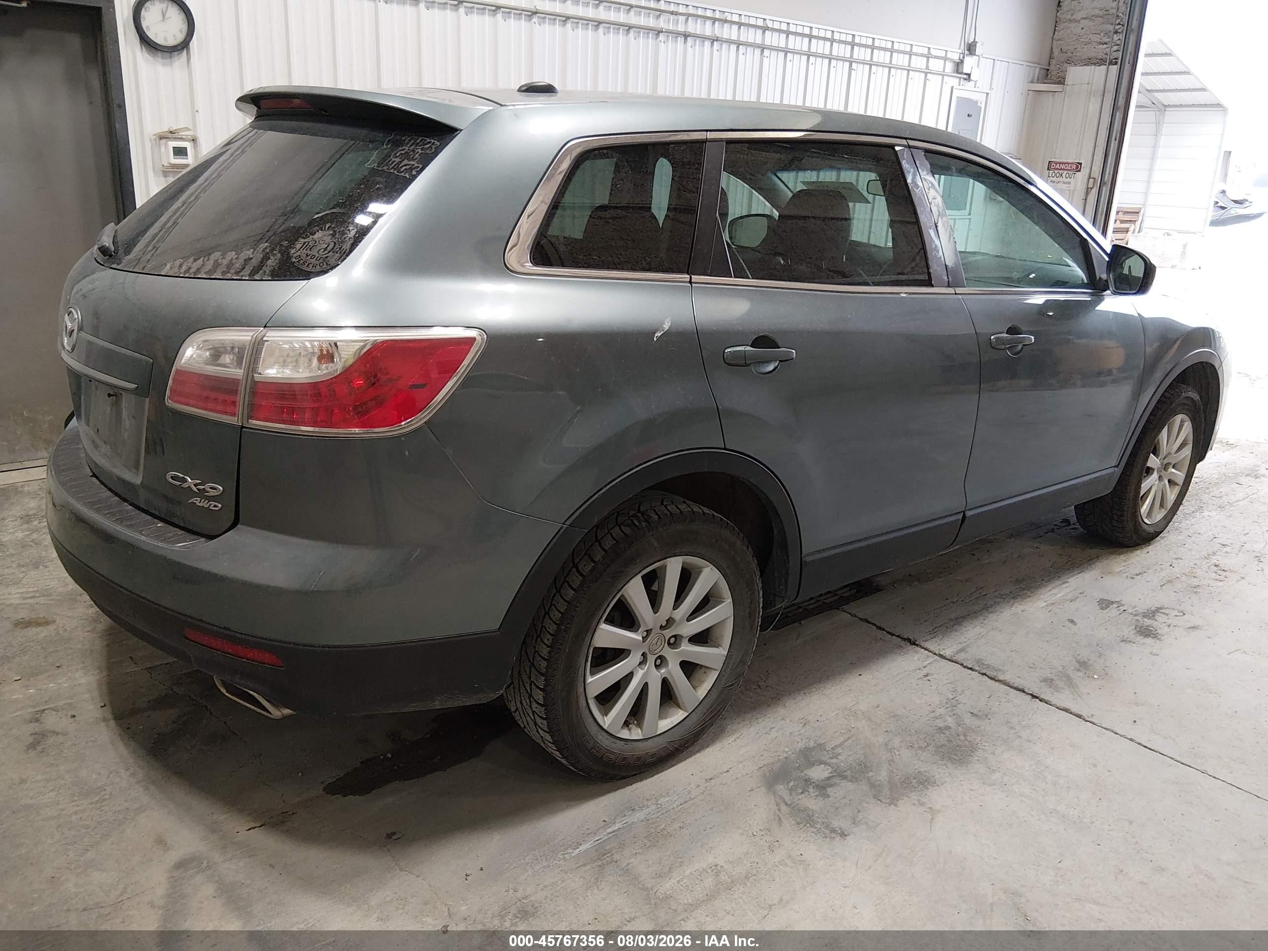 2010 Mazda Cx-9 Touring Turquoise vin: JM3TB3MA2A0225802