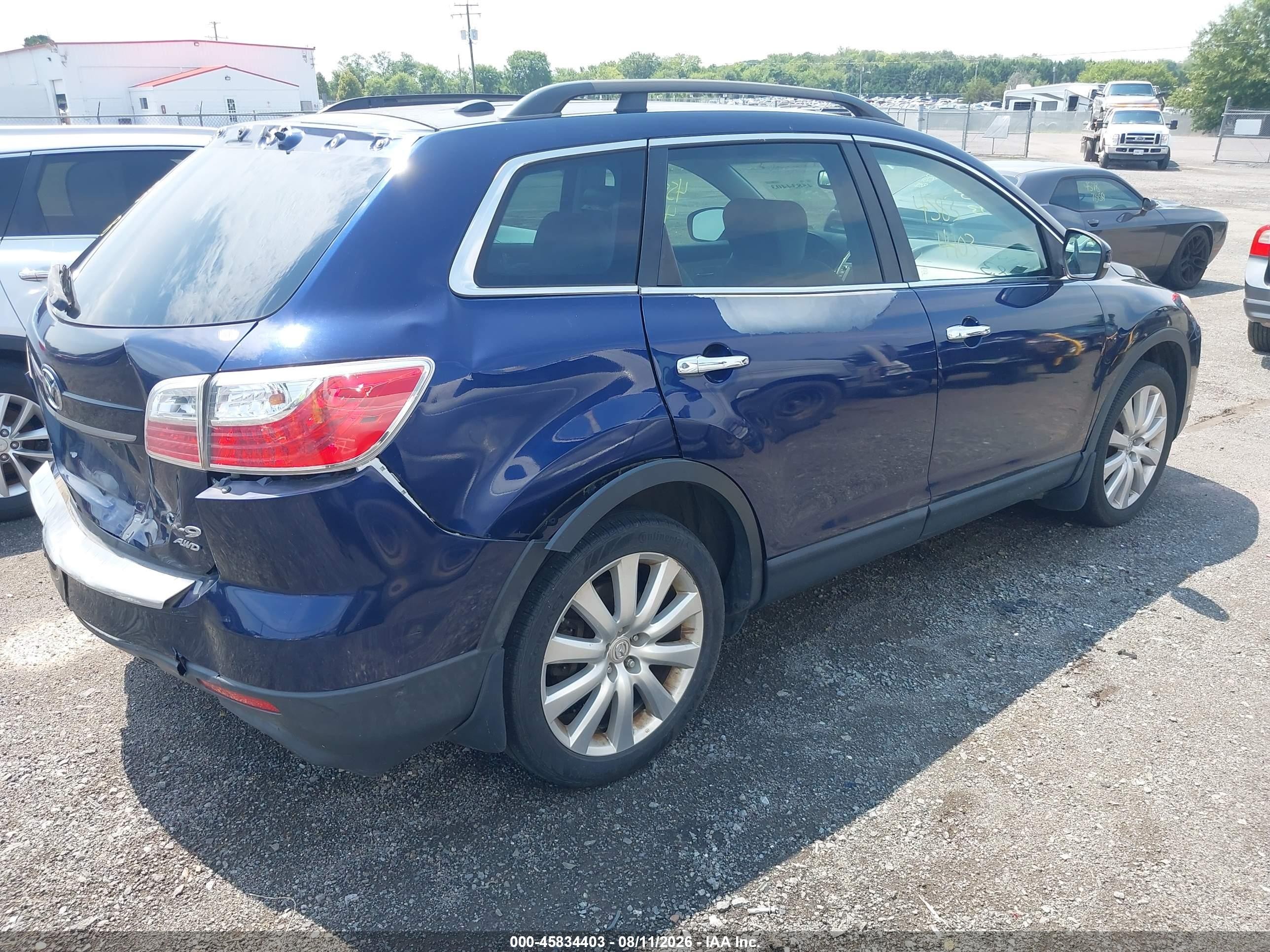 2010 Mazda Cx-9 Grand Touring Dark Blue vin: JM3TB3MA5A0204961