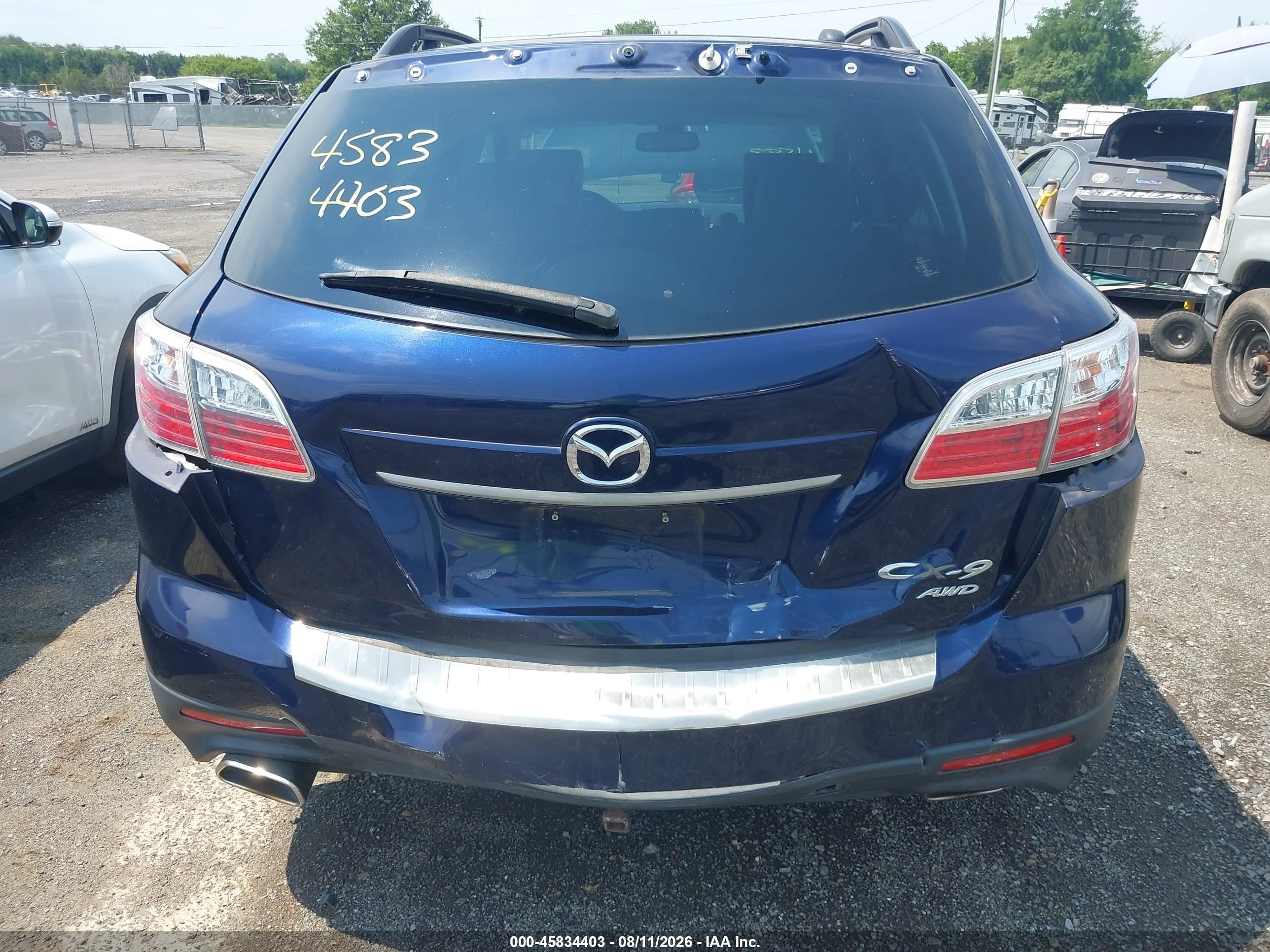 2010 Mazda Cx-9 Grand Touring Dark Blue vin: JM3TB3MA5A0204961