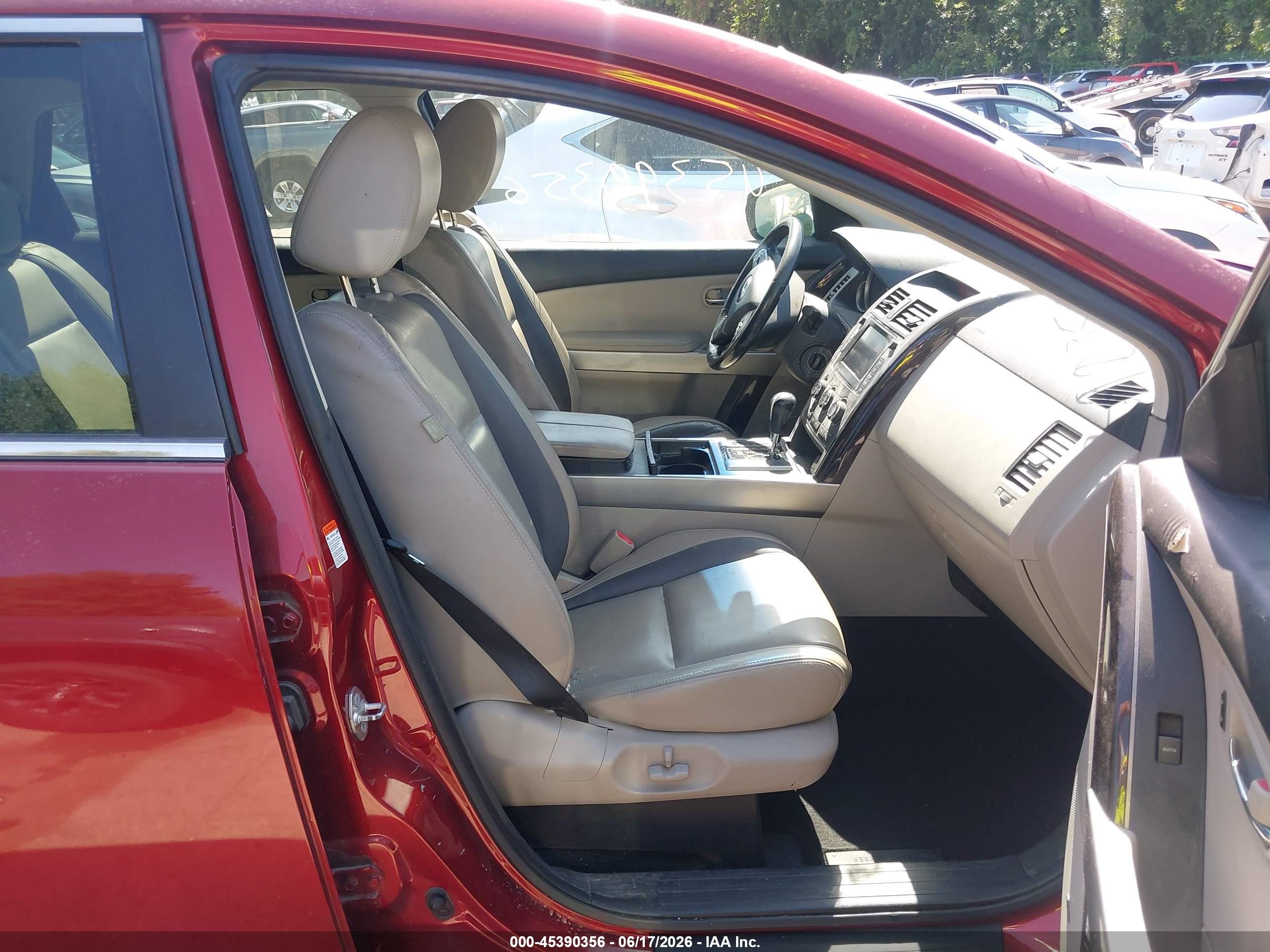 2010 Mazda Cx-9 Grand Touring Red vin: JM3TB3MA6A0207545