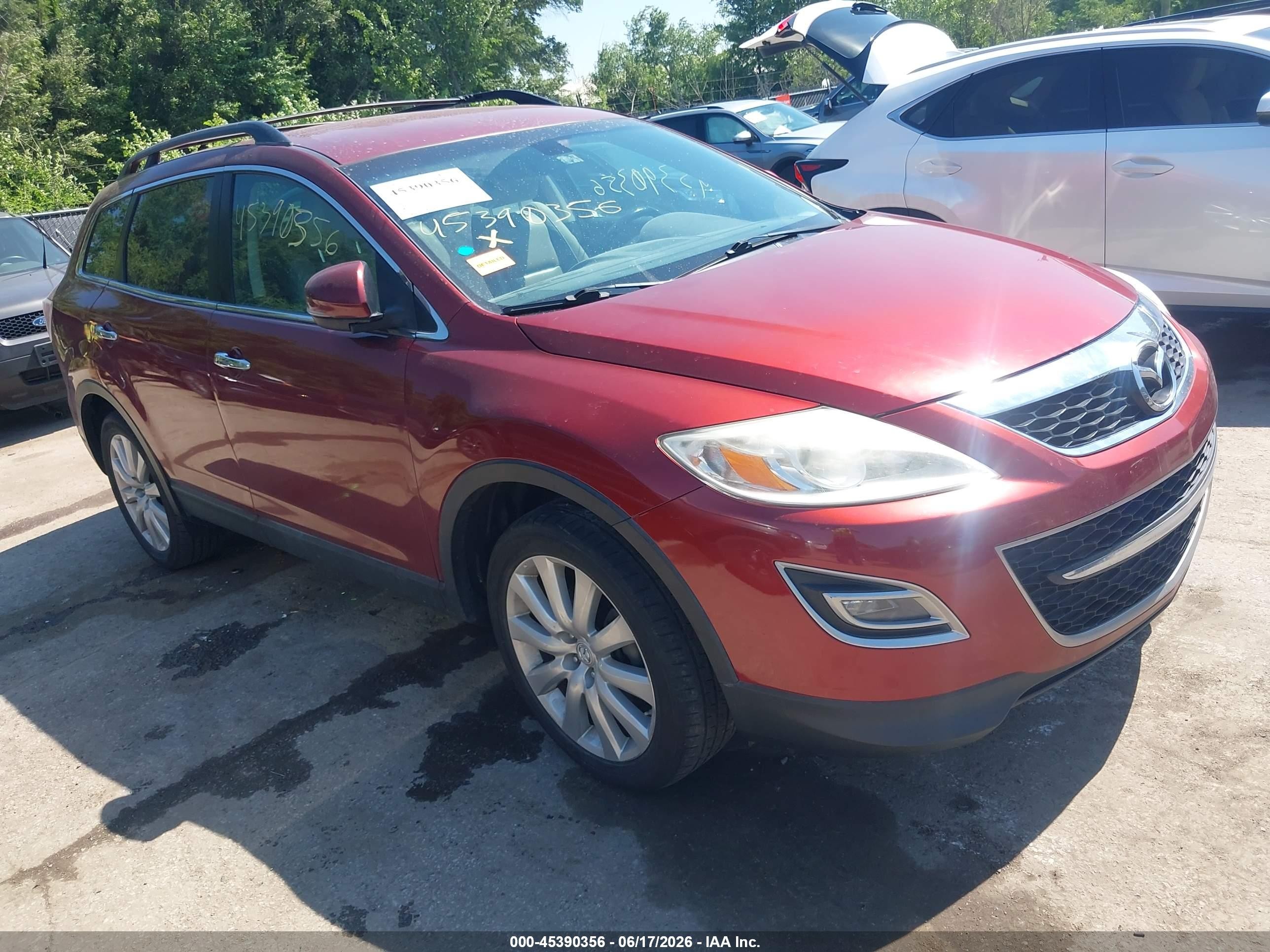 2010 Mazda Cx-9 Grand Touring Red vin: JM3TB3MA6A0207545