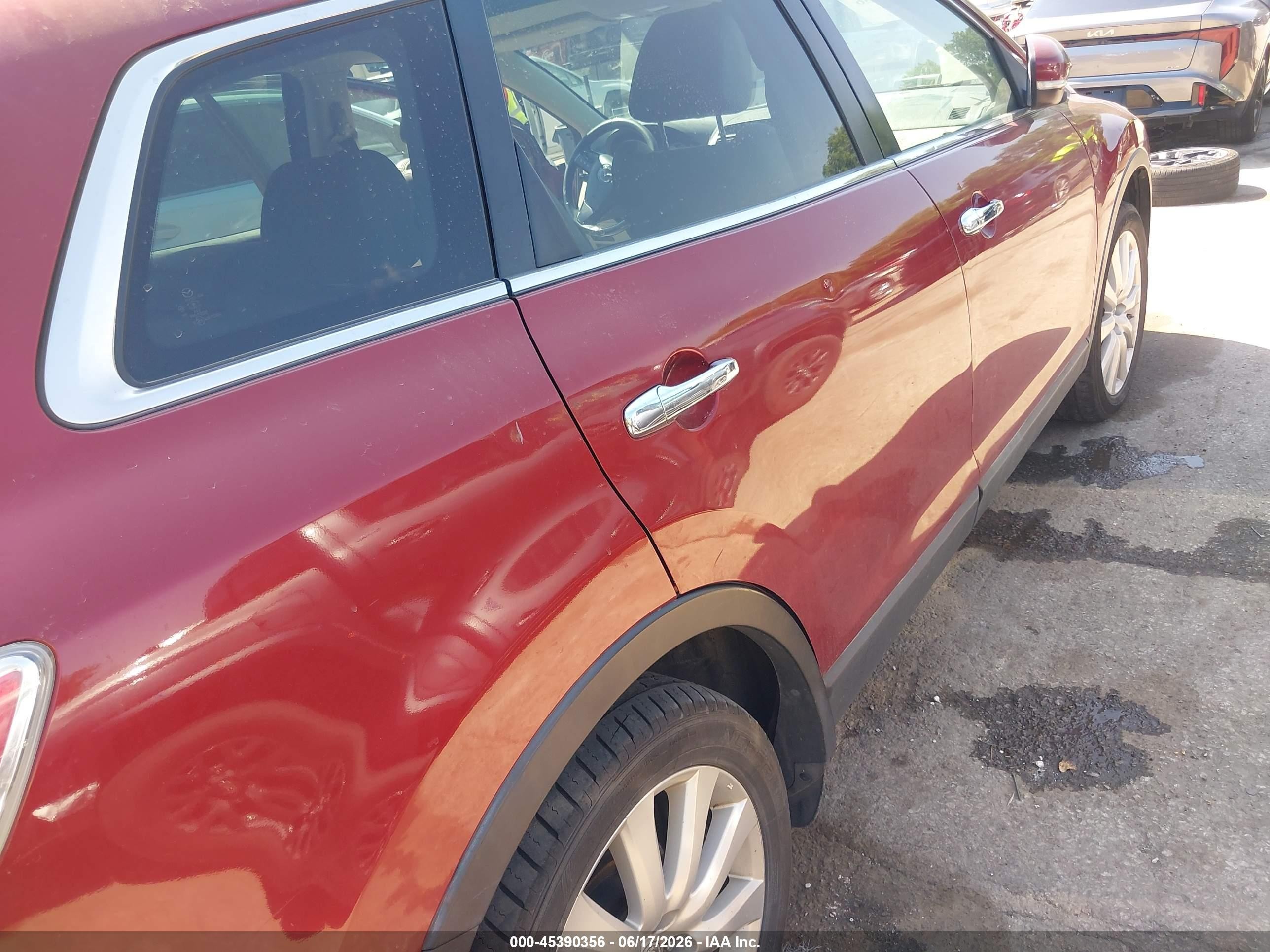 2010 Mazda Cx-9 Grand Touring Red vin: JM3TB3MA6A0207545