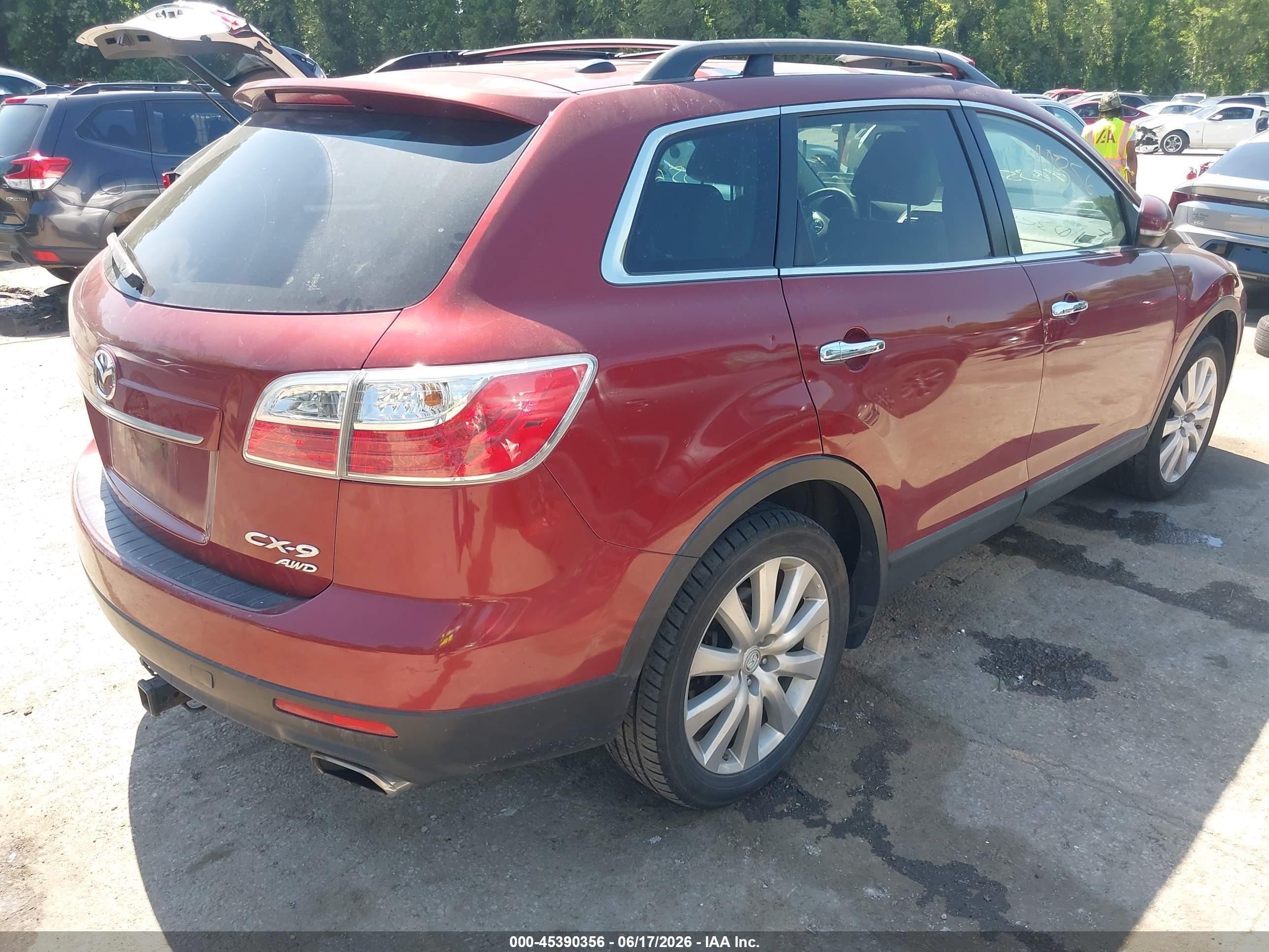 2010 Mazda Cx-9 Grand Touring Red vin: JM3TB3MA6A0207545
