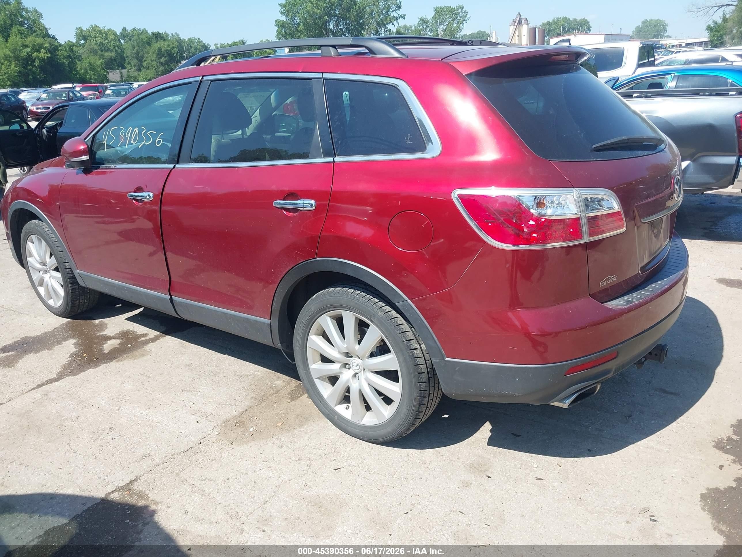 2010 Mazda Cx-9 Grand Touring Red vin: JM3TB3MA6A0207545