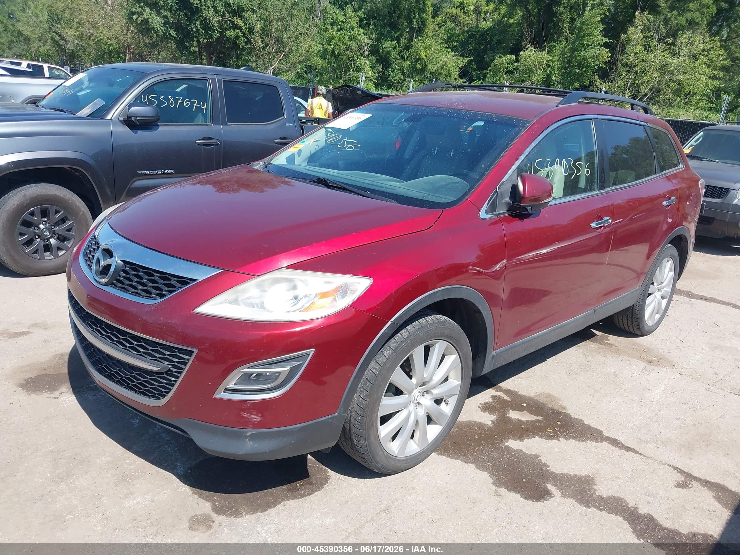 2010 Mazda Cx-9 Grand Touring Red vin: JM3TB3MA6A0207545