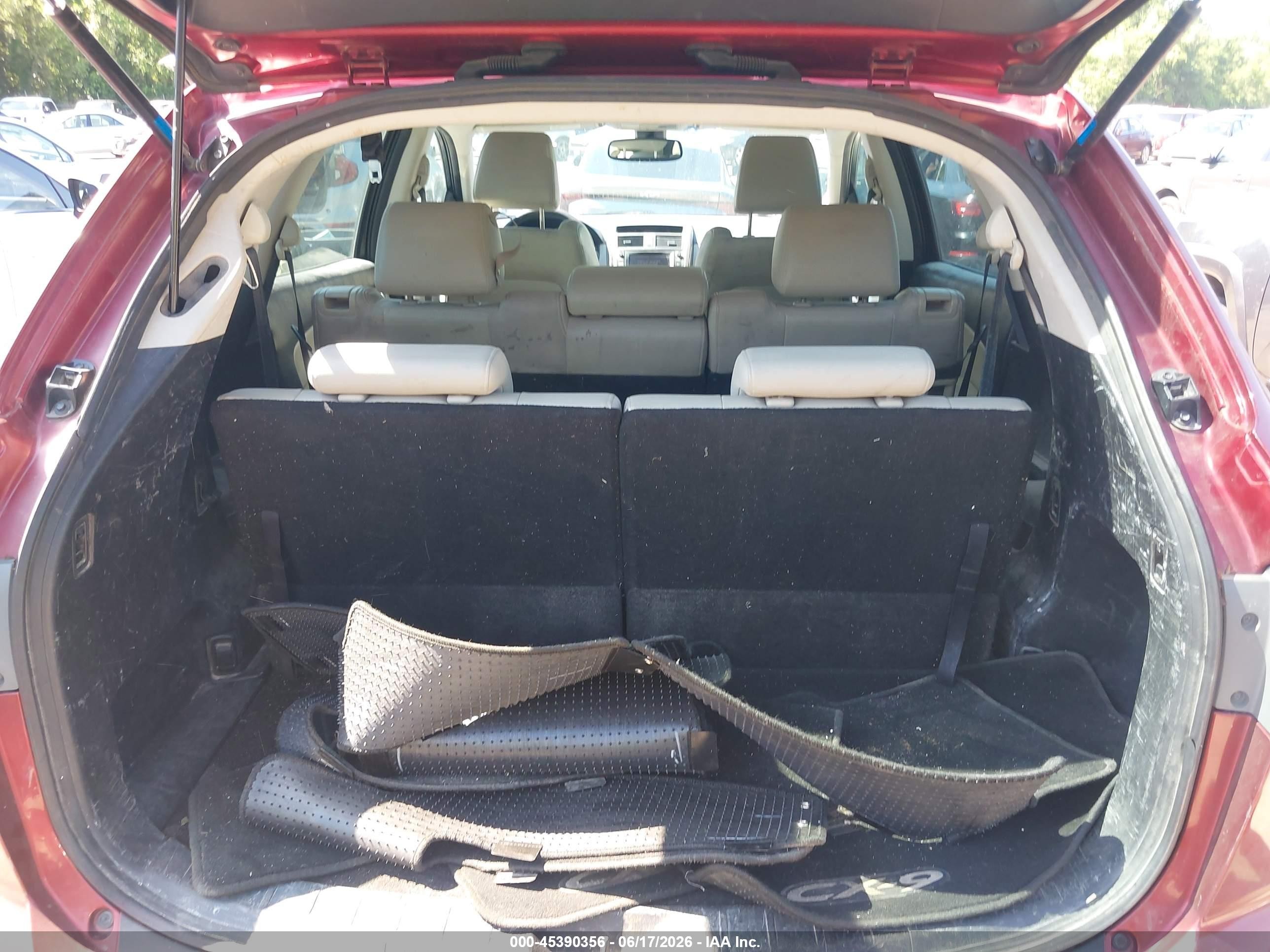 2010 Mazda Cx-9 Grand Touring Red vin: JM3TB3MA6A0207545