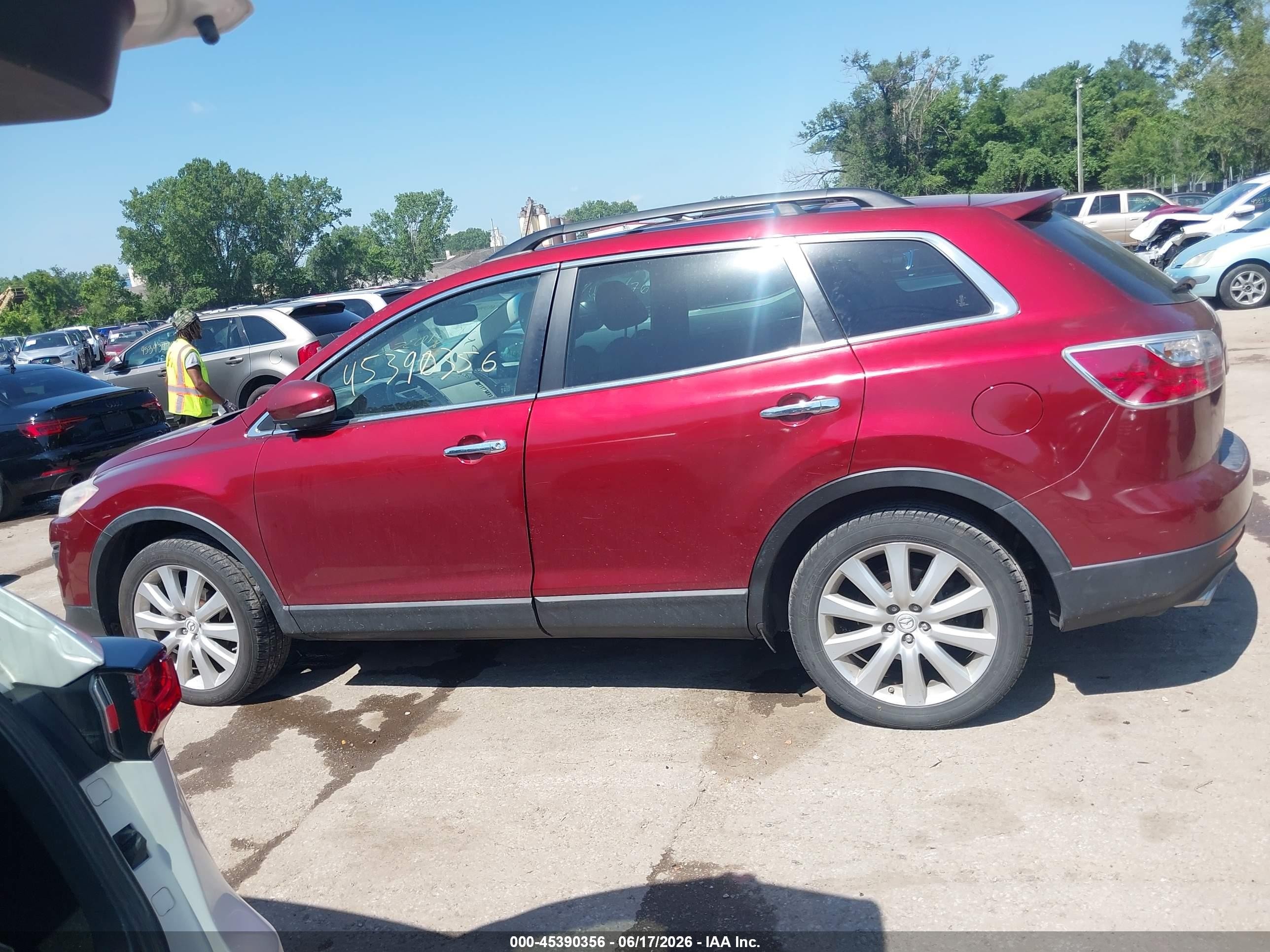 2010 Mazda Cx-9 Grand Touring Red vin: JM3TB3MA6A0207545