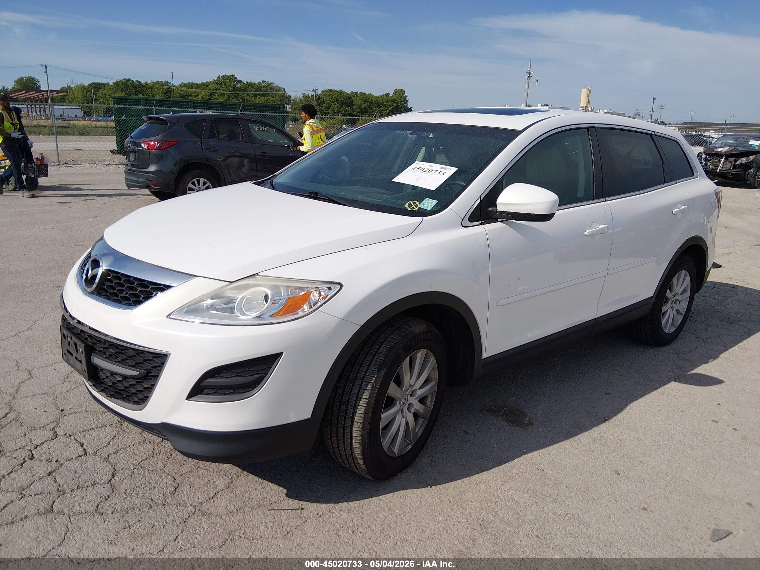 2010 Mazda Cx-9 Touring White vin: JM3TB3MA7A0216528