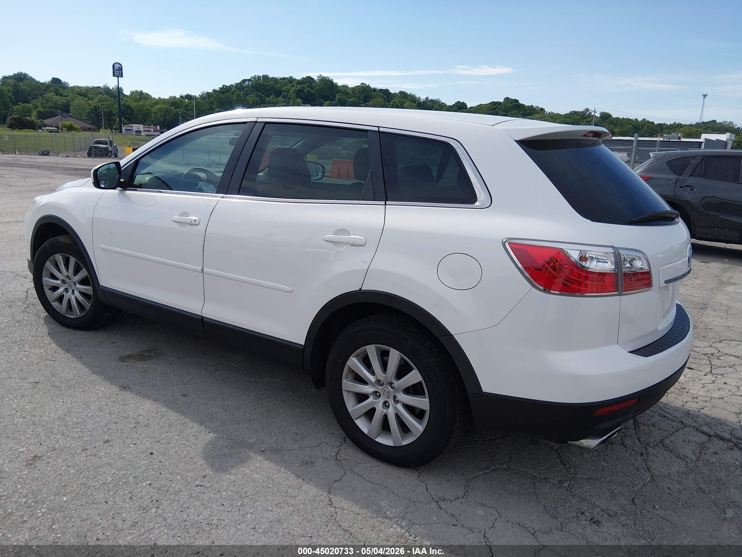 2010 Mazda Cx-9 Touring White vin: JM3TB3MA7A0216528
