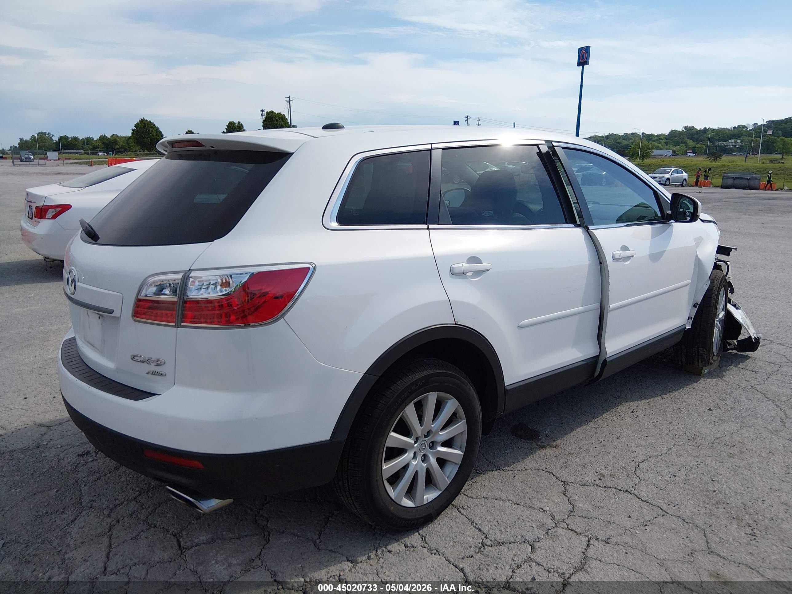 2010 Mazda Cx-9 Touring White vin: JM3TB3MA7A0216528