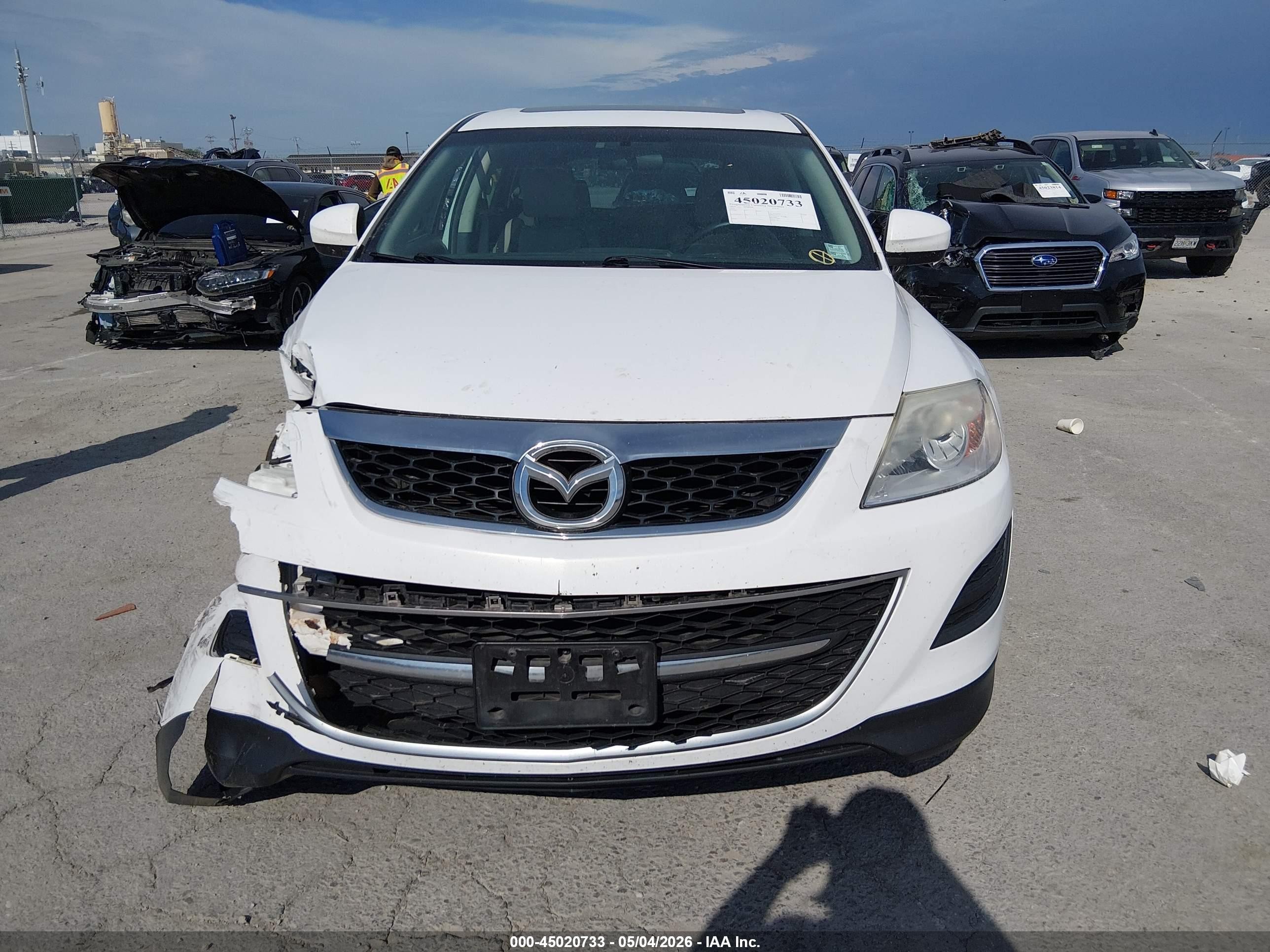 2010 Mazda Cx-9 Touring White vin: JM3TB3MA7A0216528