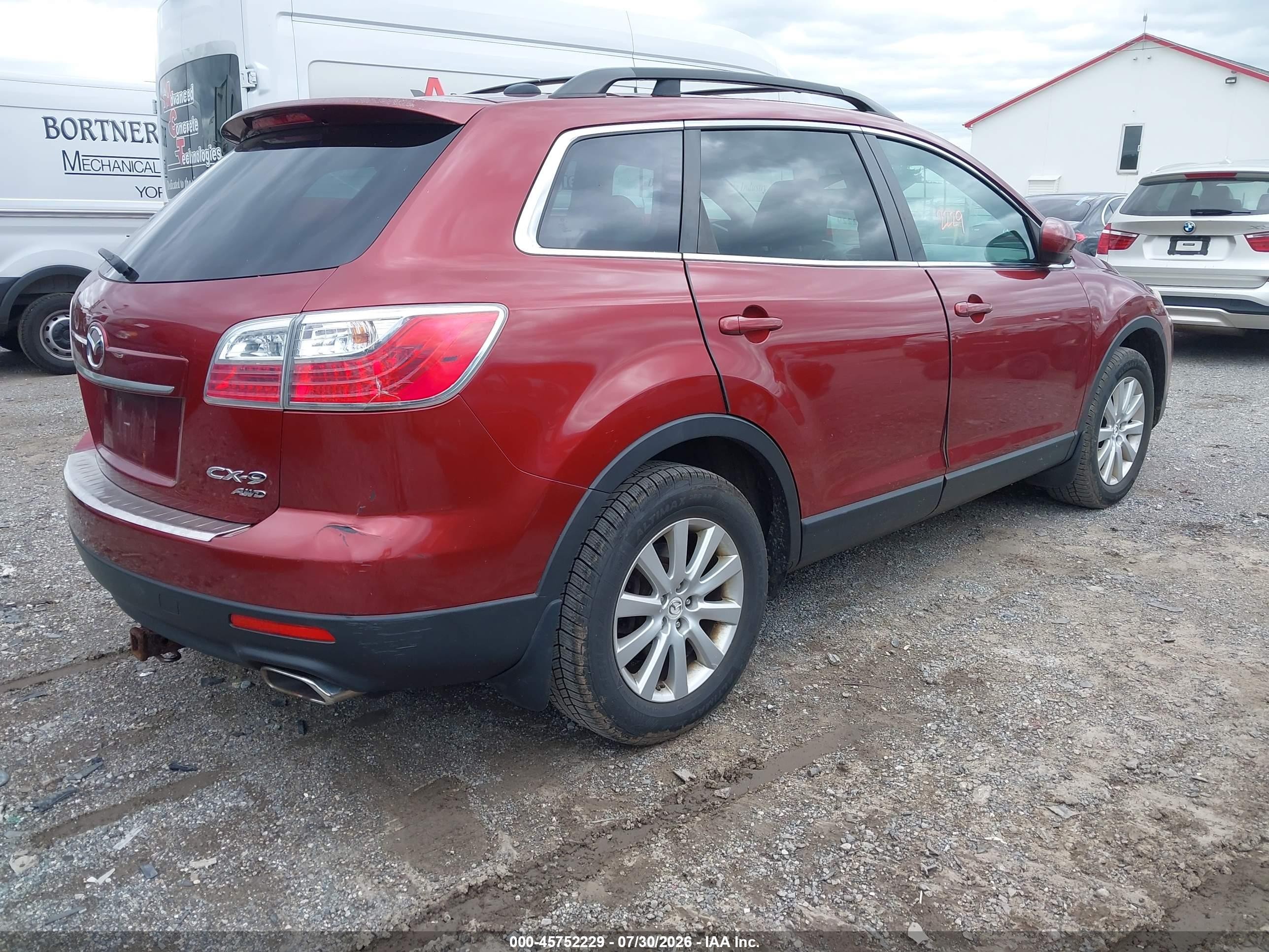 2010 Mazda Cx-9 Touring Красный vin: JM3TB3MA7A0221938