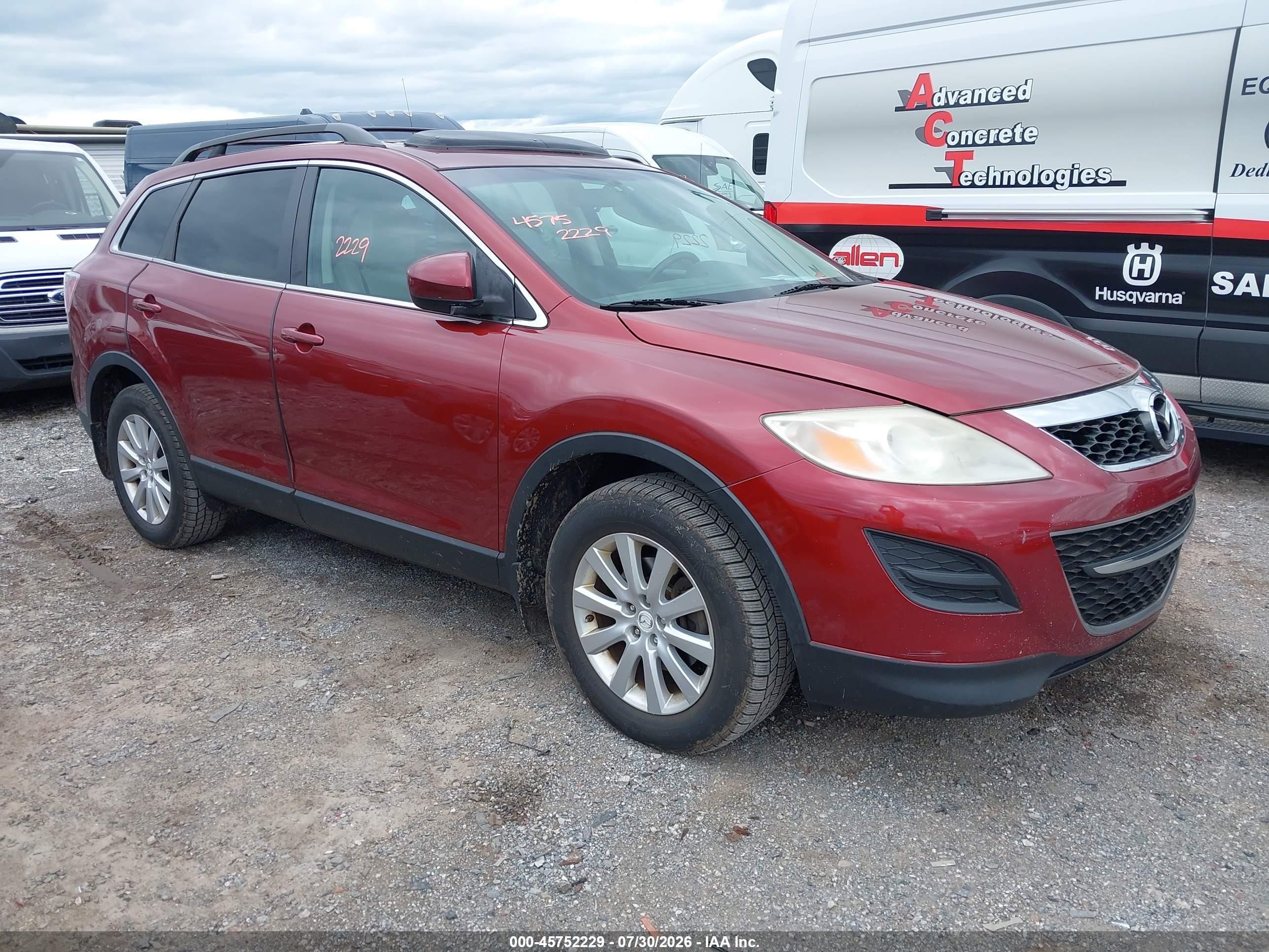 2010 Mazda Cx-9 Touring Красный vin: JM3TB3MA7A0221938