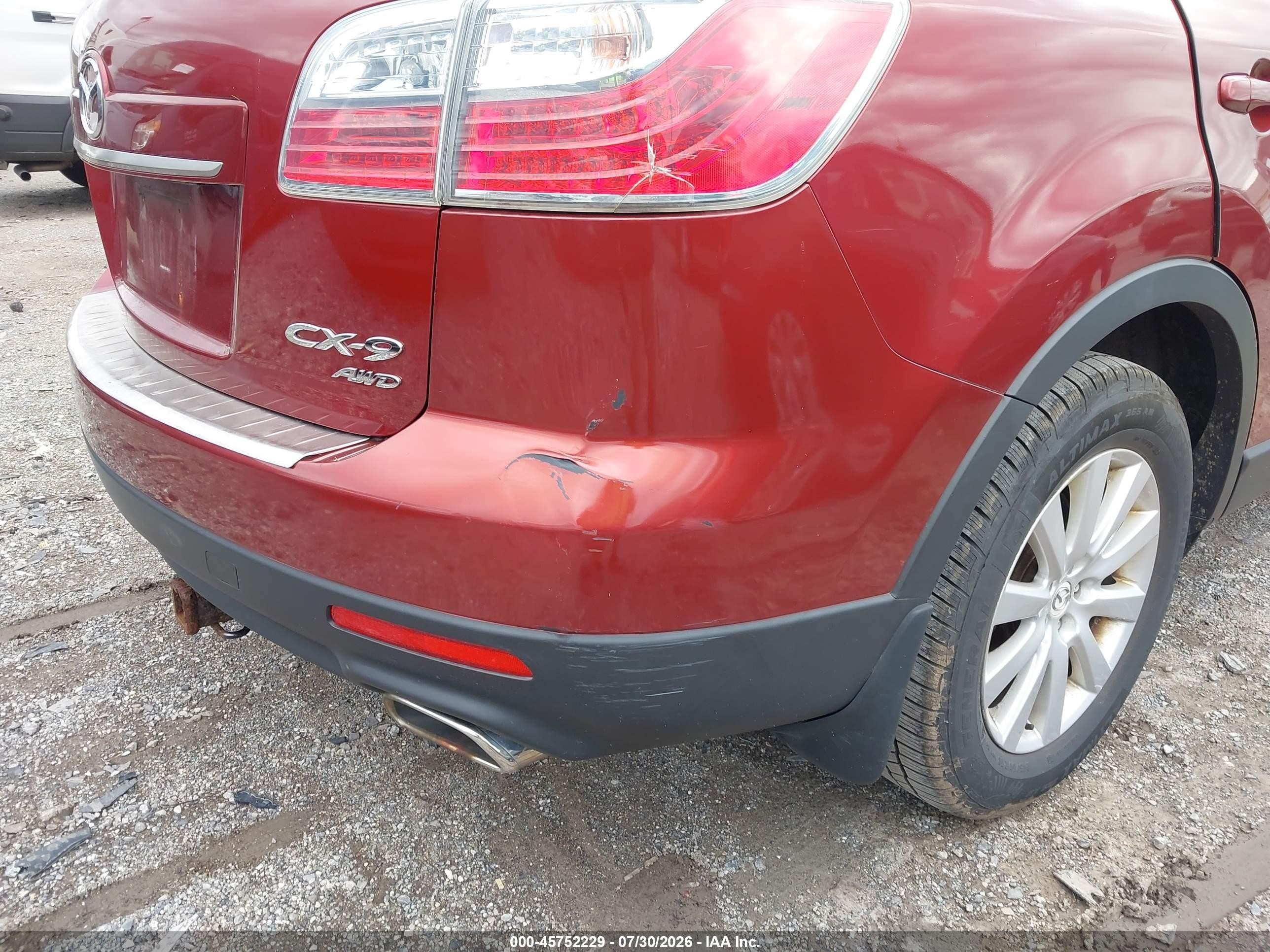 2010 Mazda Cx-9 Touring Красный vin: JM3TB3MA7A0221938