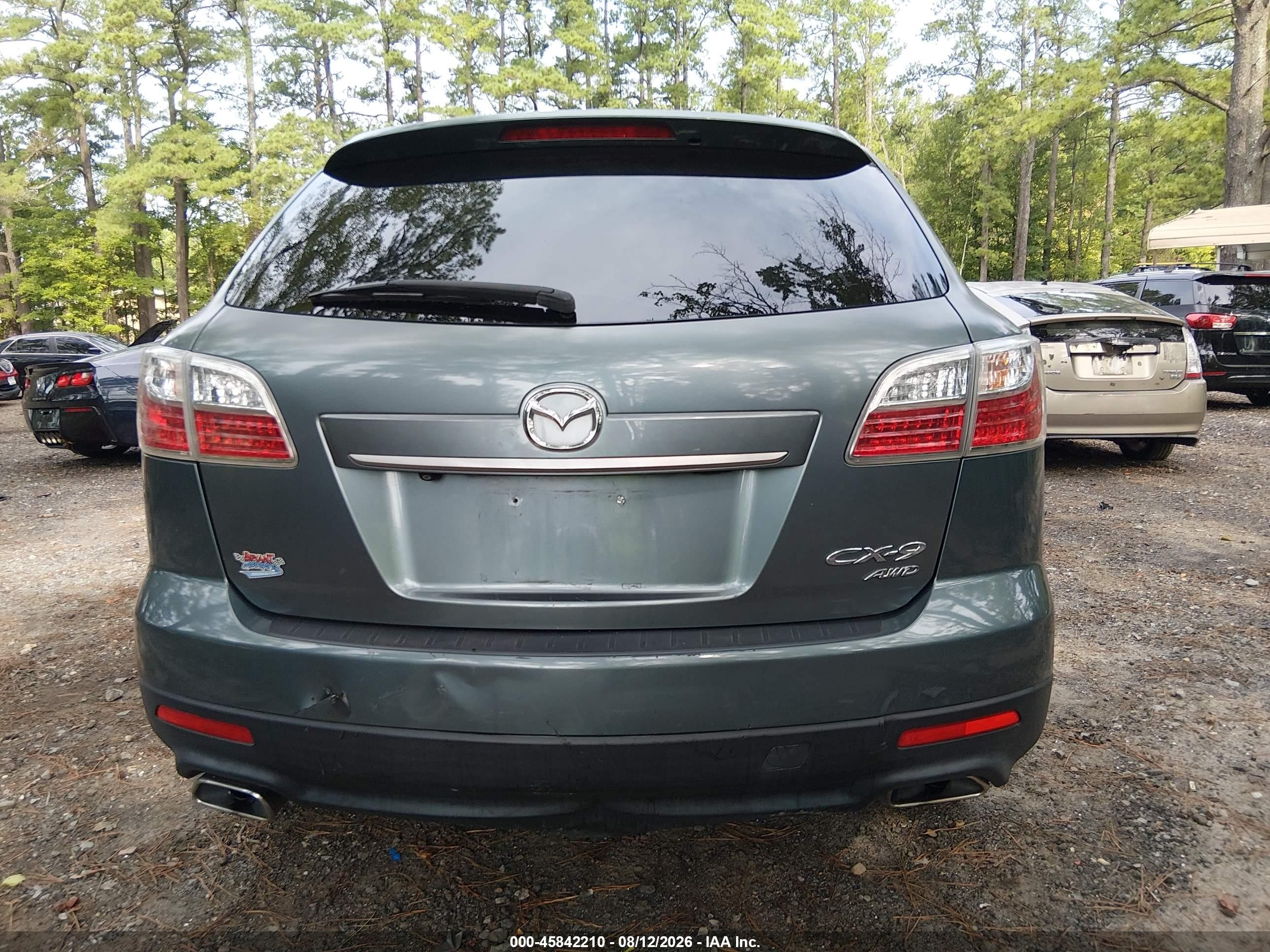 2010 Mazda Cx-9 Grand Touring Light Blue vin: JM3TB3MA7A0232695