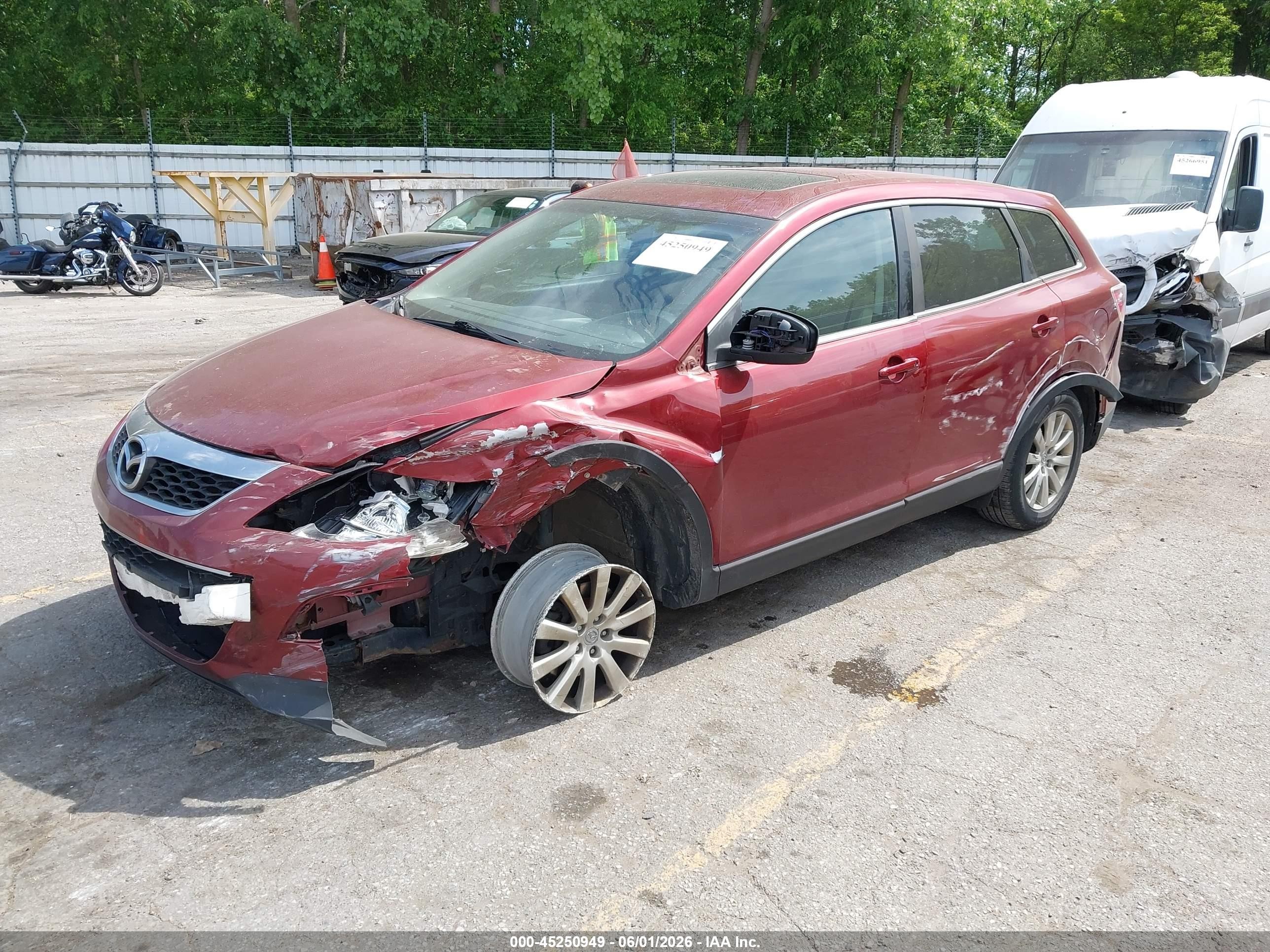 2010 Mazda Cx-9 Touring Maroon vin: JM3TB3MV0A0212257