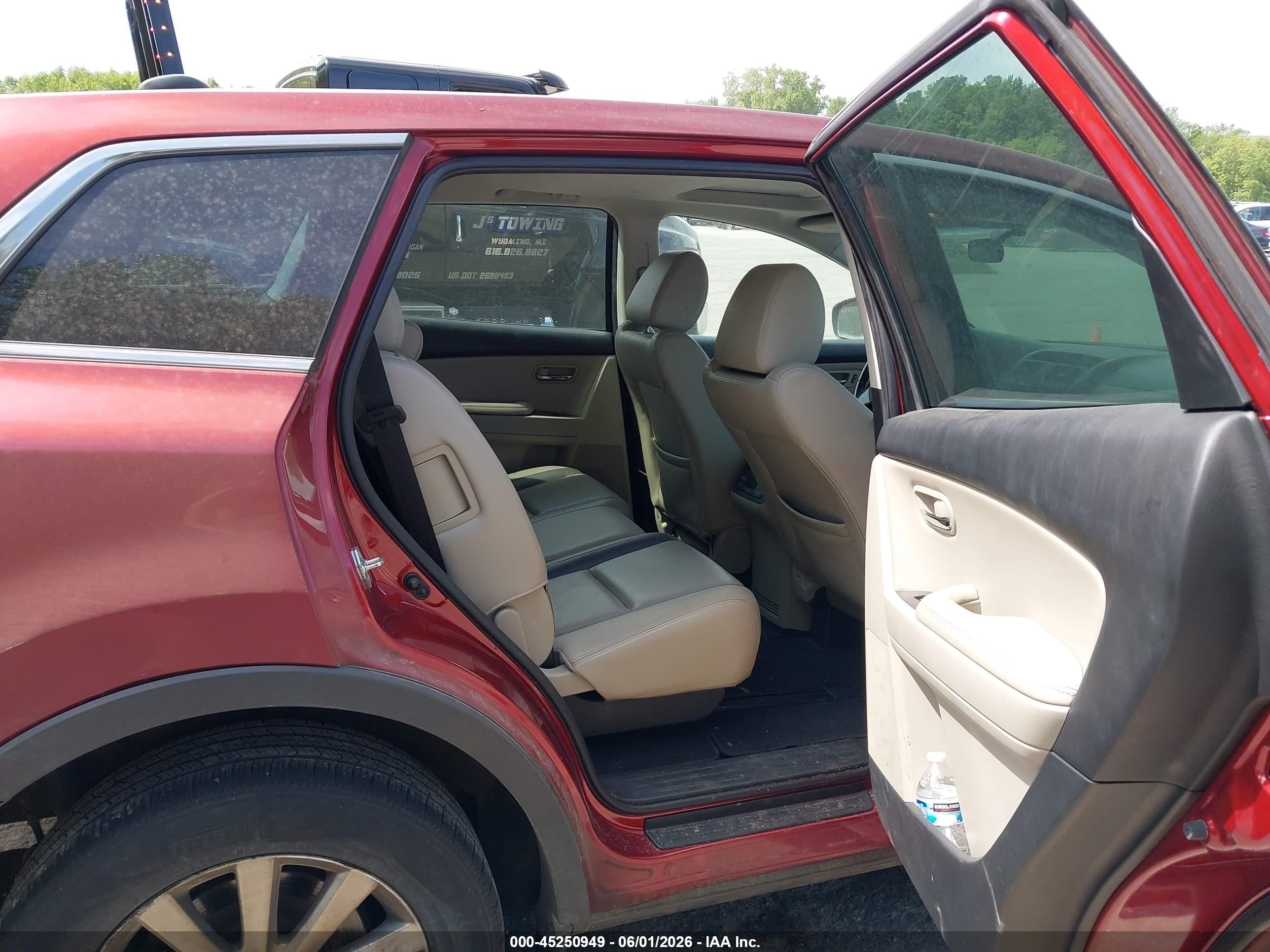 2010 Mazda Cx-9 Touring Maroon vin: JM3TB3MV0A0212257