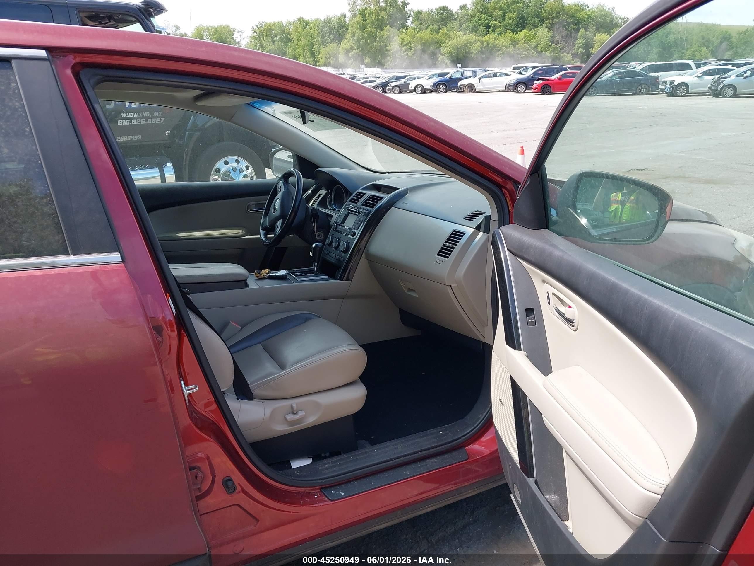 2010 Mazda Cx-9 Touring Maroon vin: JM3TB3MV0A0212257