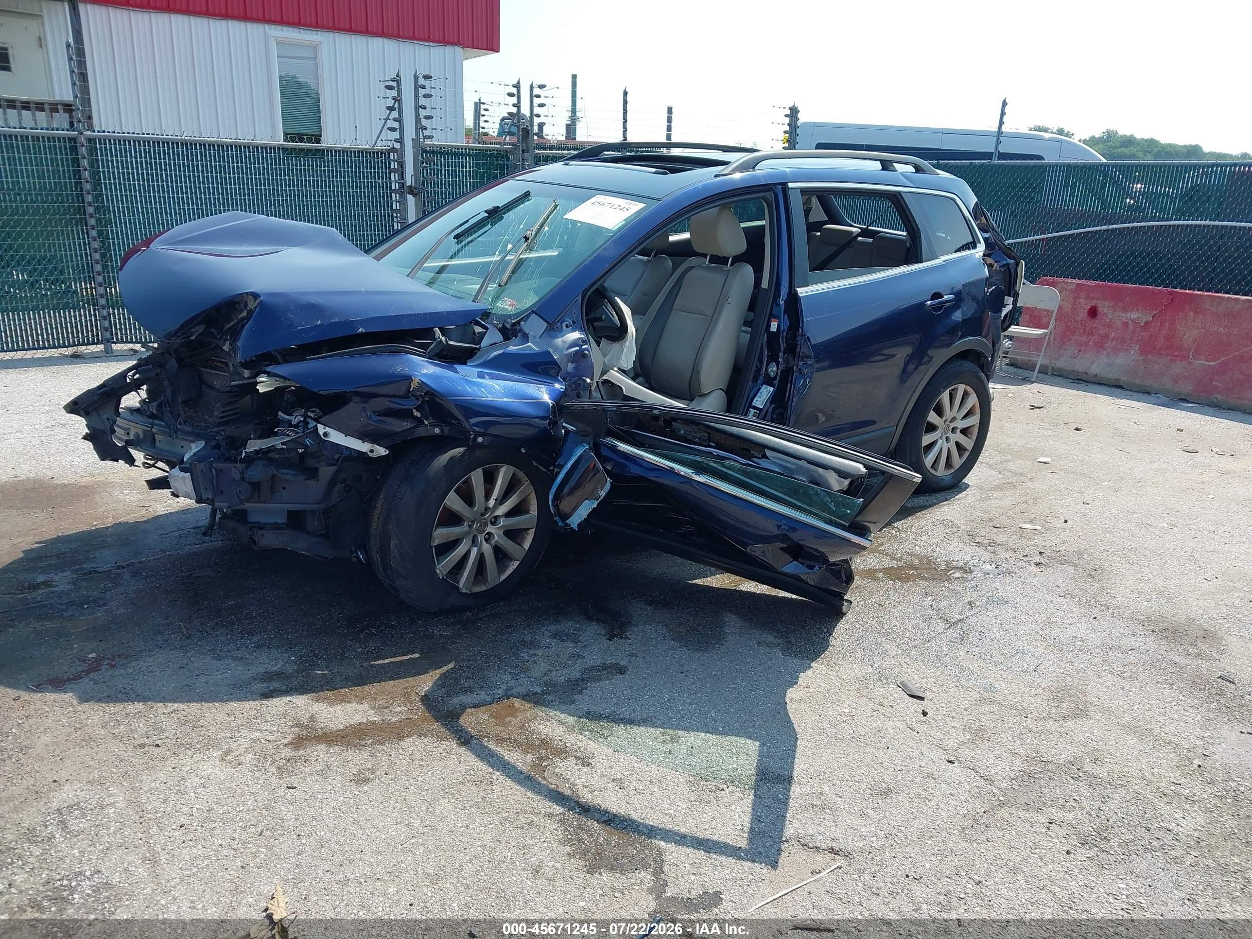 2010 Mazda Cx-9 Touring Blue vin: JM3TB3MV0A0231830
