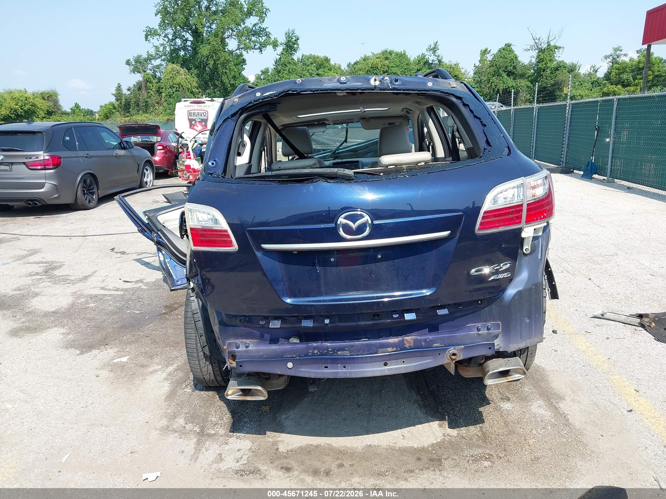 2010 Mazda Cx-9 Touring Blue vin: JM3TB3MV0A0231830