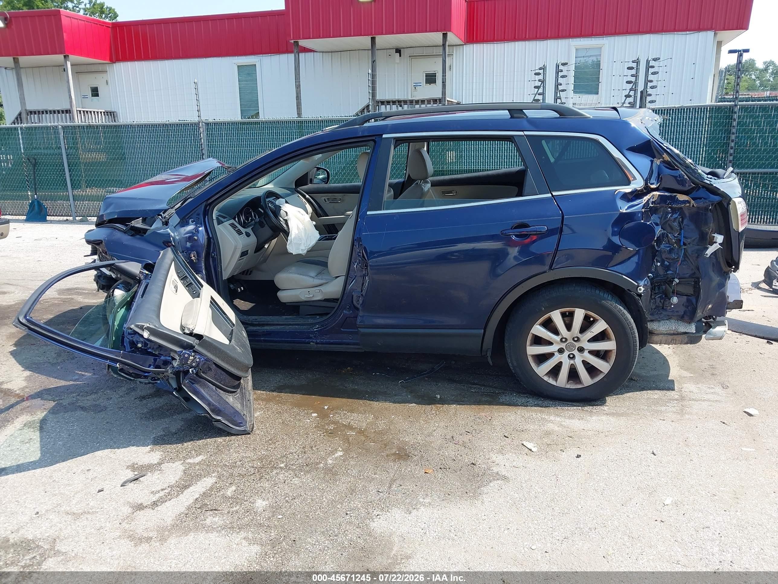 2010 Mazda Cx-9 Touring Blue vin: JM3TB3MV0A0231830