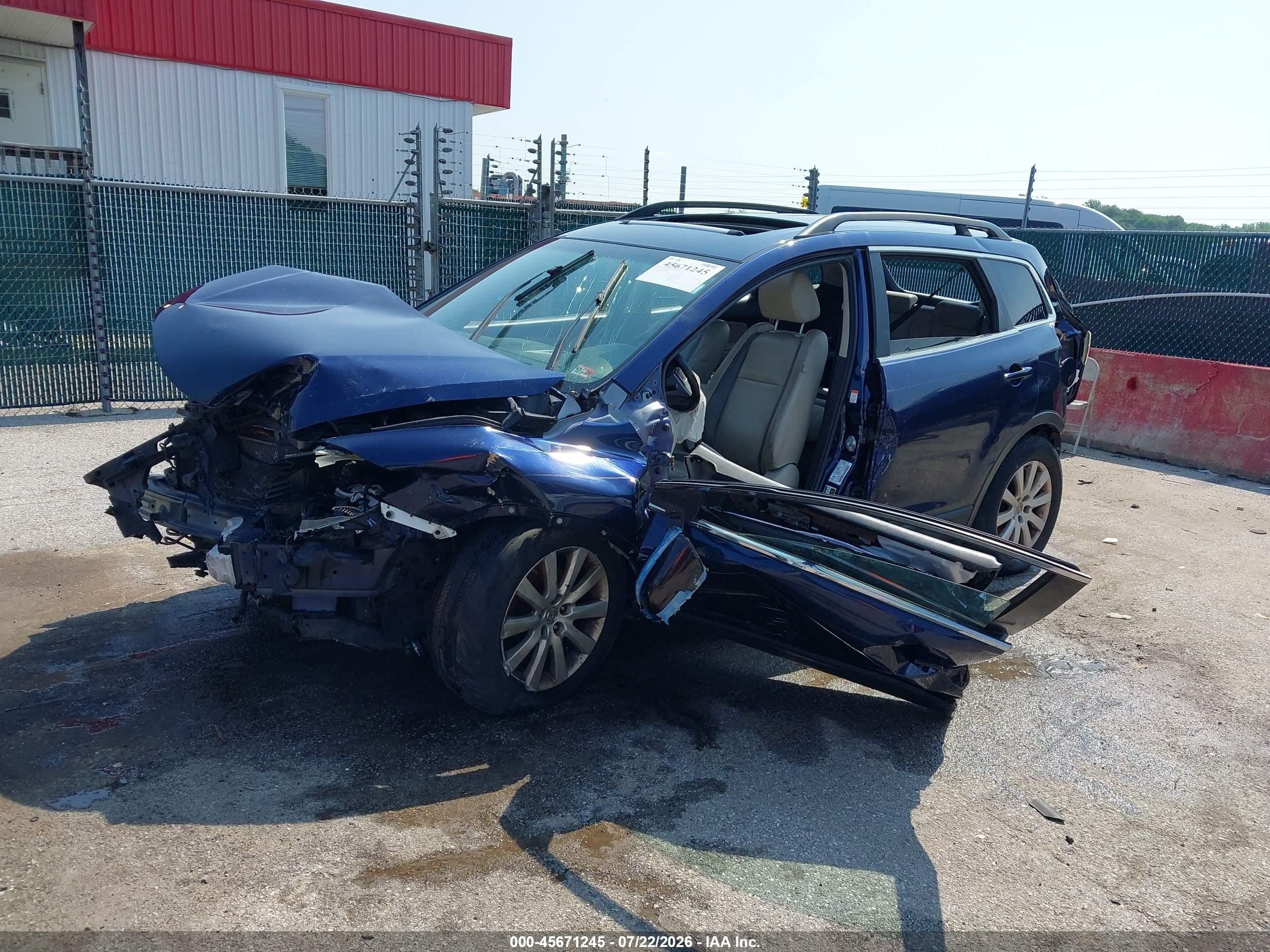 2010 Mazda Cx-9 Touring Blue vin: JM3TB3MV0A0231830