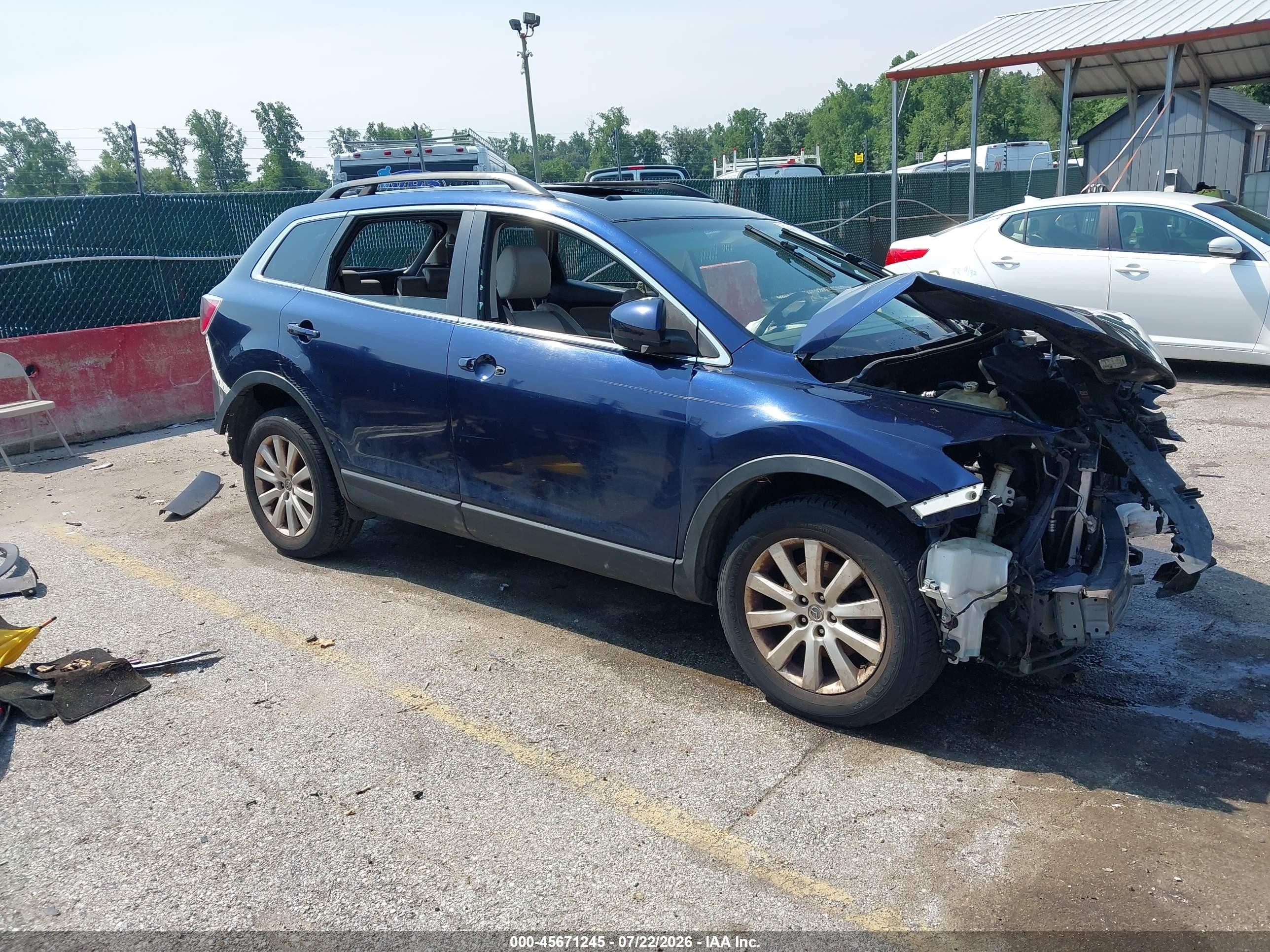 2010 Mazda Cx-9 Touring Blue vin: JM3TB3MV0A0231830