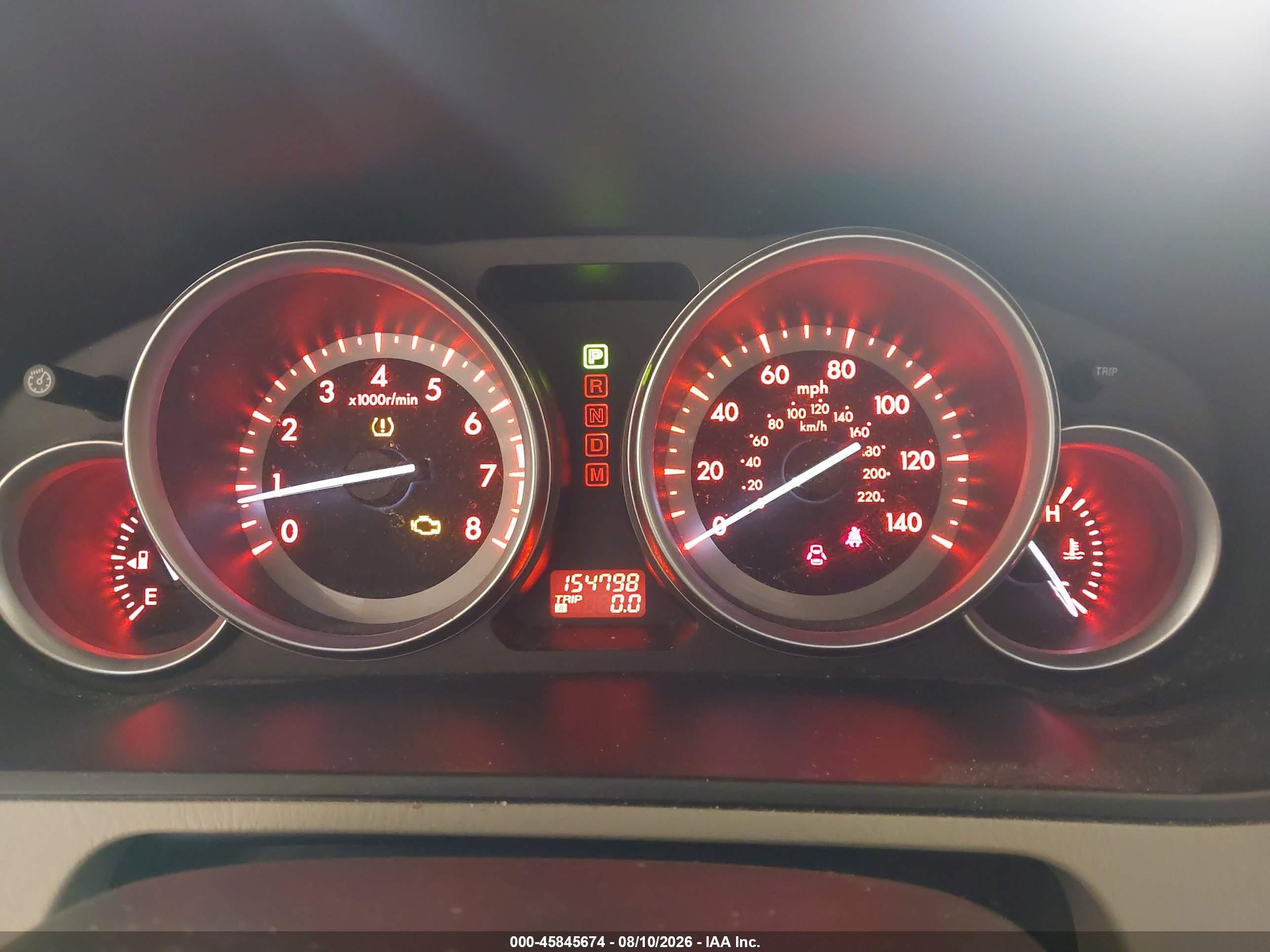 2010 Mazda Cx-9 Touring Red vin: JM3TB3MV1A0224496