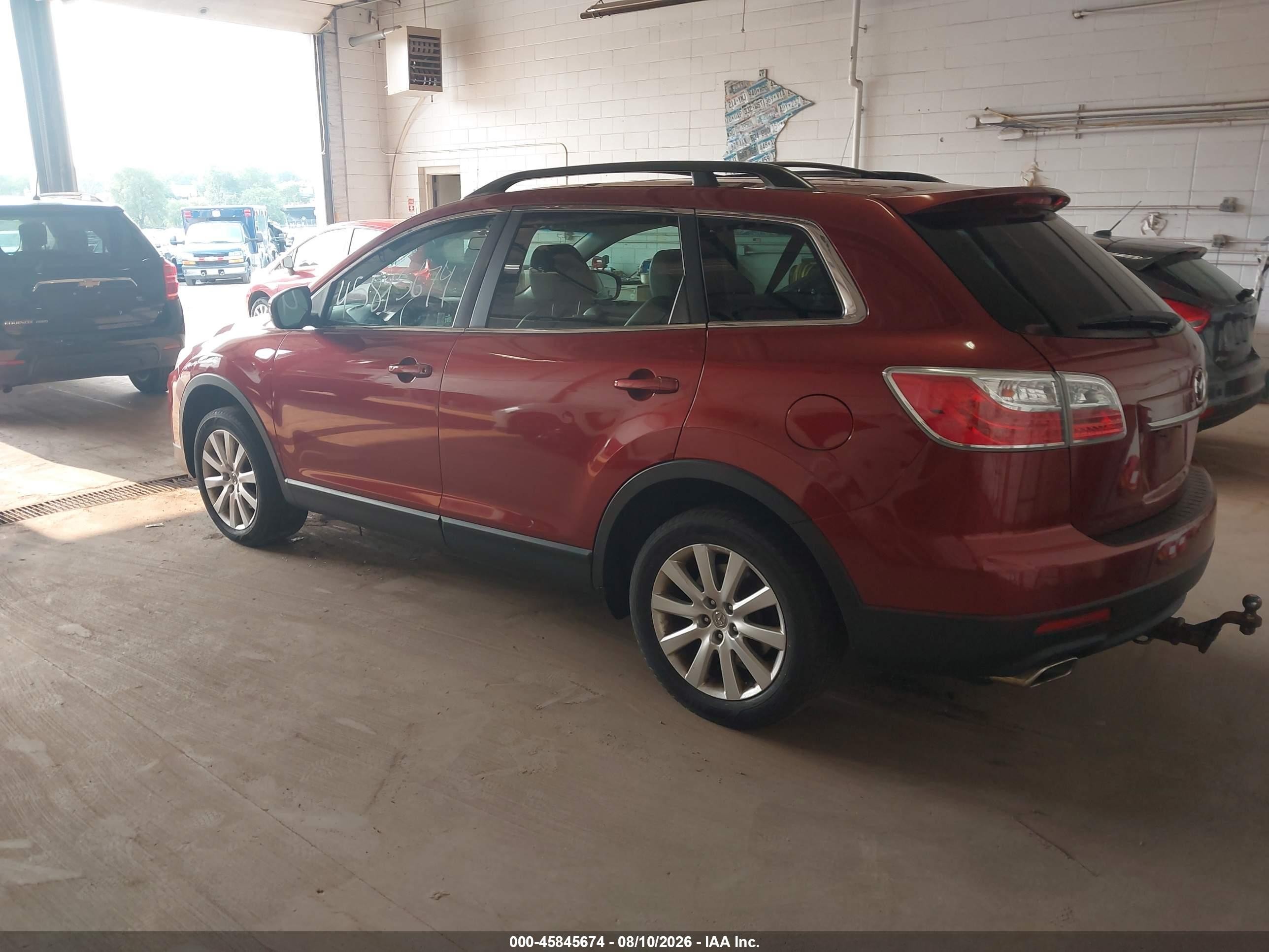 2010 Mazda Cx-9 Touring Red vin: JM3TB3MV1A0224496