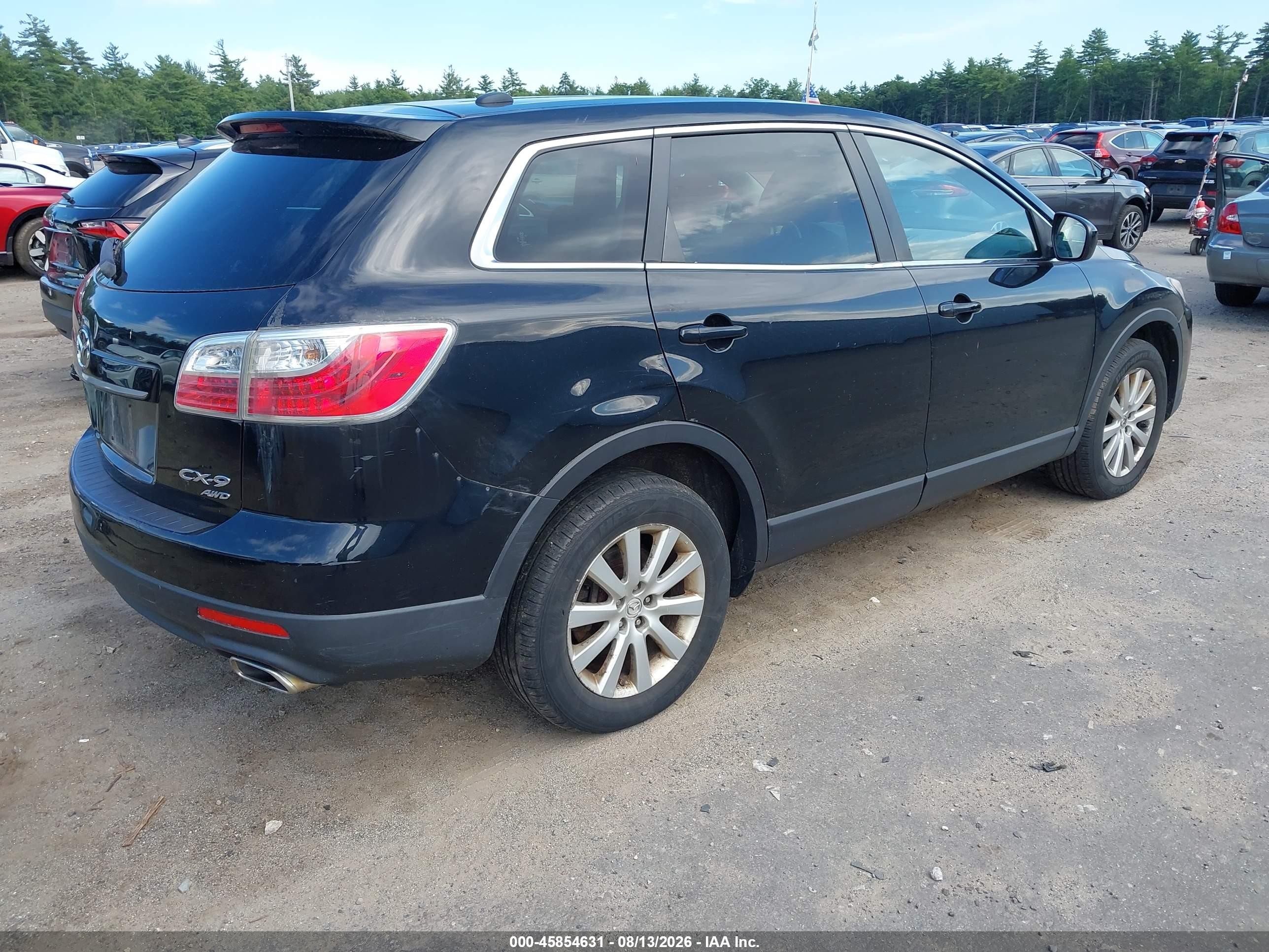 2010 Mazda Cx-9 Touring Black vin: JM3TB3MV2A0226063