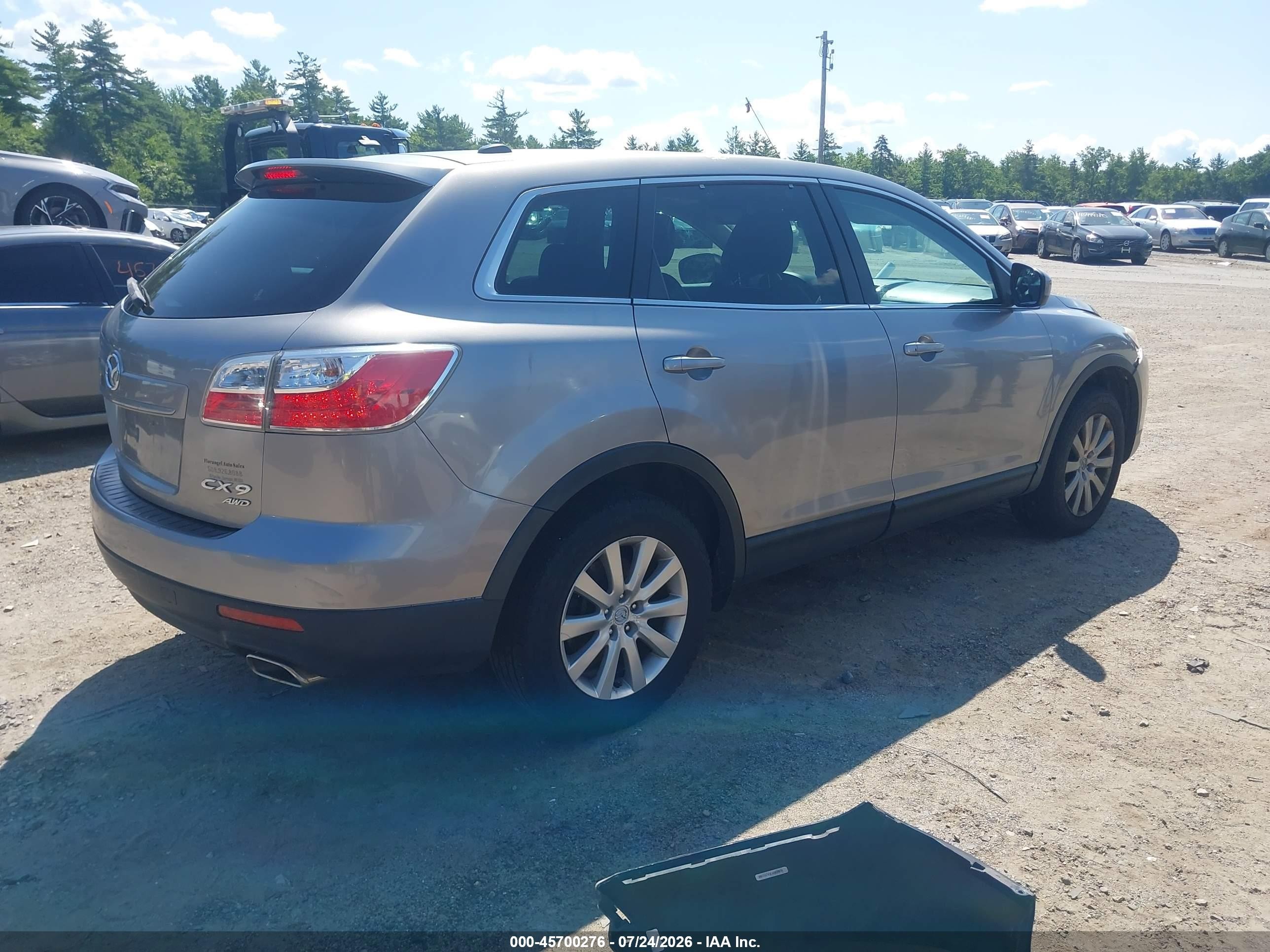 2010 Mazda Cx-9 Touring Silver vin: JM3TB3MV3A0207974